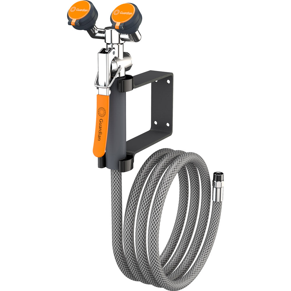 Guardian G5026 Wall Mounted Dual Head Emergency Eyewash & Drench Hose Station - OSHA Compliant Safety Equipment for Labs & Industrial Use