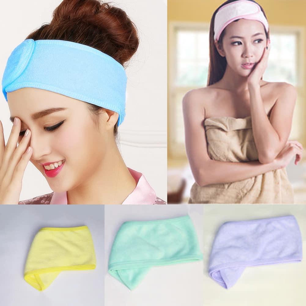 Reusable Makeup Remover Pads with Spa Headband & Mask Applicator Brush - Soft Facial Cotton Pads for Gentle Cleansing | Perfect for Skincare Routine, Spa Day & Travel Essentials