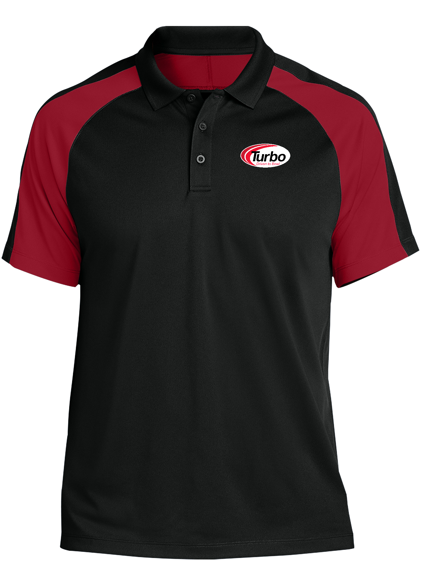 Turbo Tournament Polo Shirt for Men - Black & Red Performance Golf Polo - Moisture Wicking & Breathable Fabric - Perfect for Golf, Tennis & Casual Wear