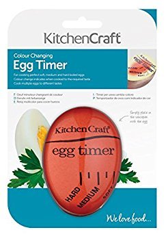 KitchenCraft Color Changing Egg Timer - Heat Sensitive Boiled Egg Cooking Timer for Perfect Soft Medium Hard Eggs - Ideal for Kitchen, Camping & Meal Prep