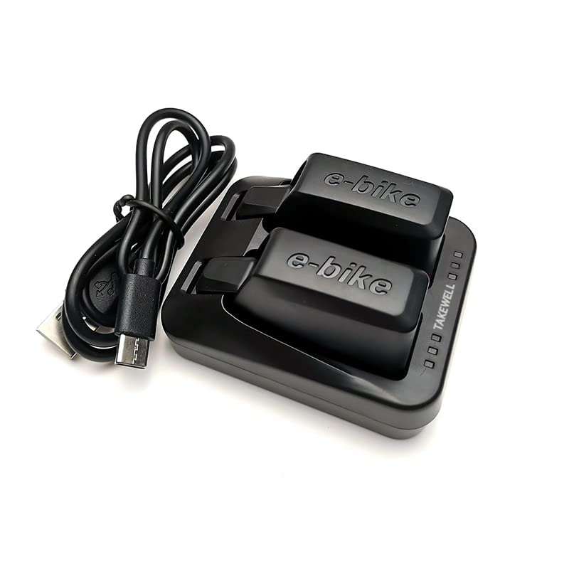 2 Packs SRAM AXS/eTap Rechargeable Batteries with Dual-Port USB-C Fast Charger - 300mAh 7.4V 2.2Wh Lithium-ion Battery for Road & Mountain Bikes - Perfect for Long Rides & Racing Events