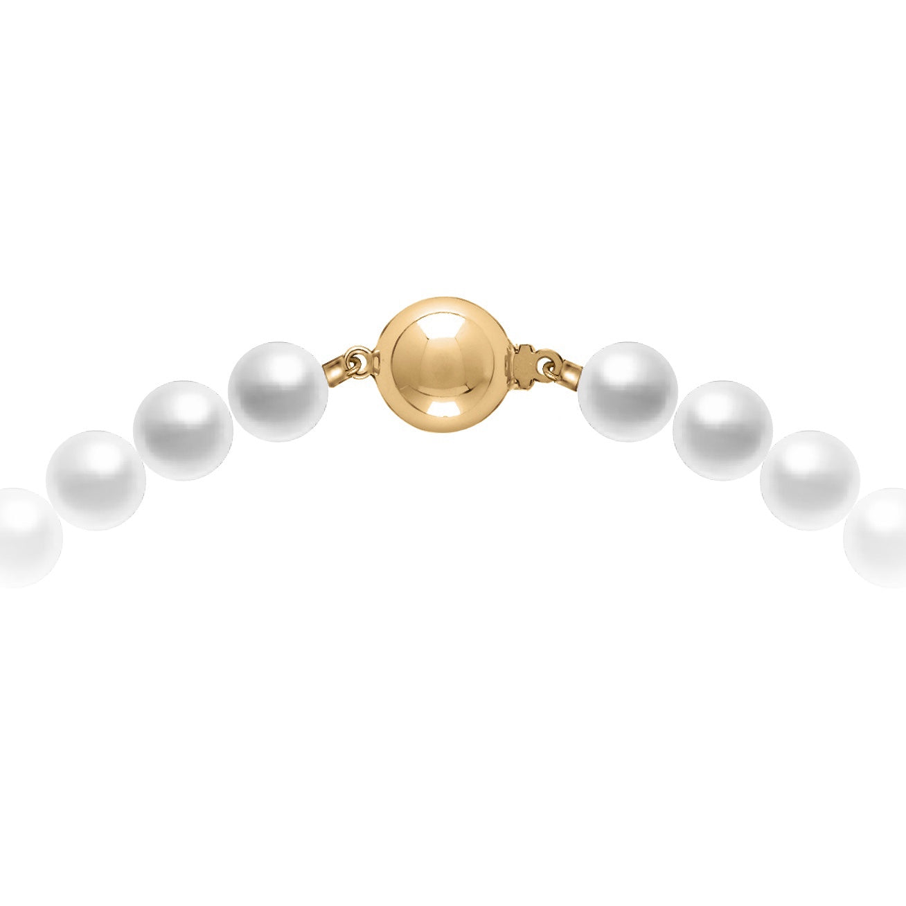 18K Solid Gold 10mm Pearly Lustre Clasps KA00016 - Perfect for Jewelry Making, DIY Bracelets, Necklaces & Craft Projects