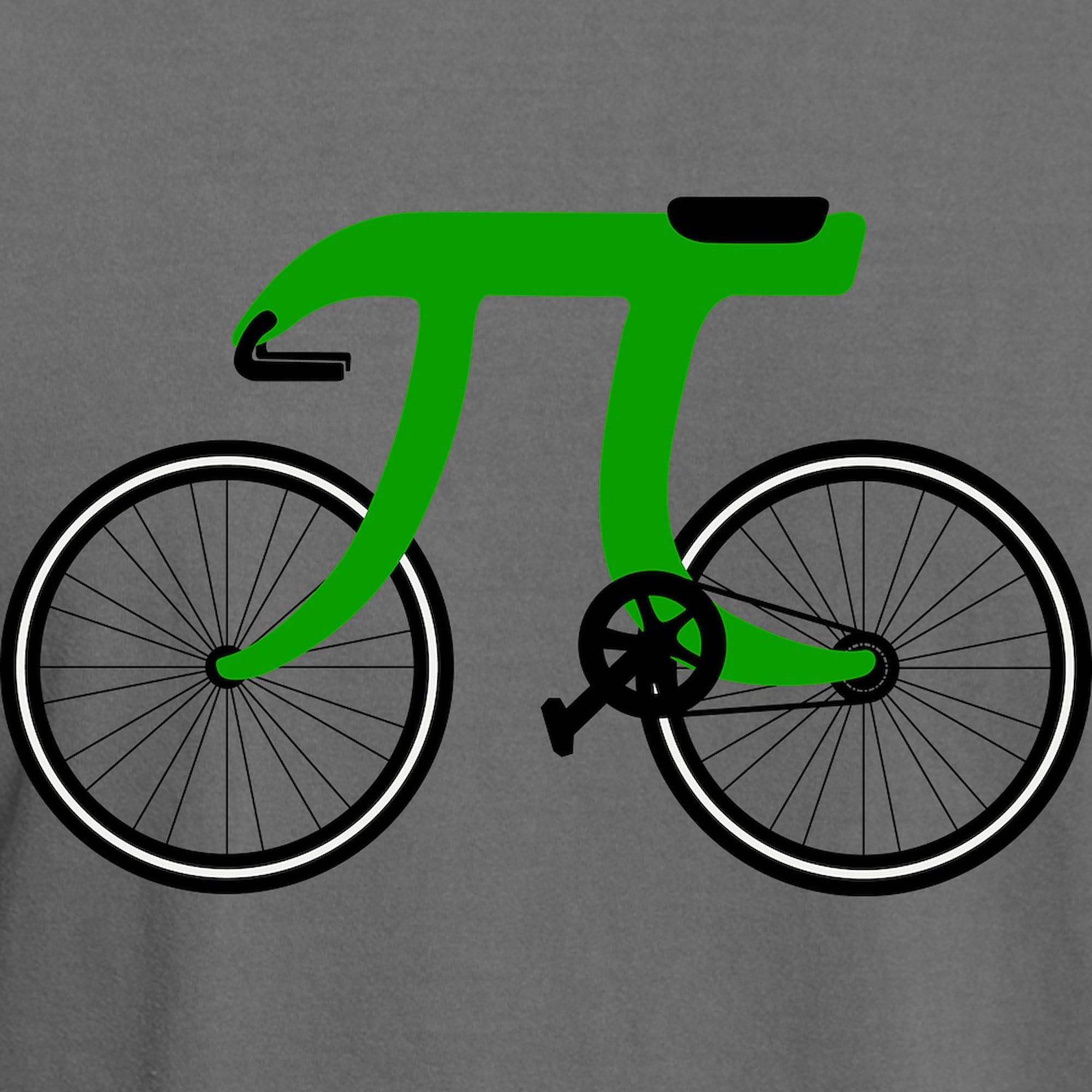 Pi Bicycle T-Shirt for Men - Comfort Colors Cotton Tee - Perfect for Cycling Enthusiasts & Math Lovers