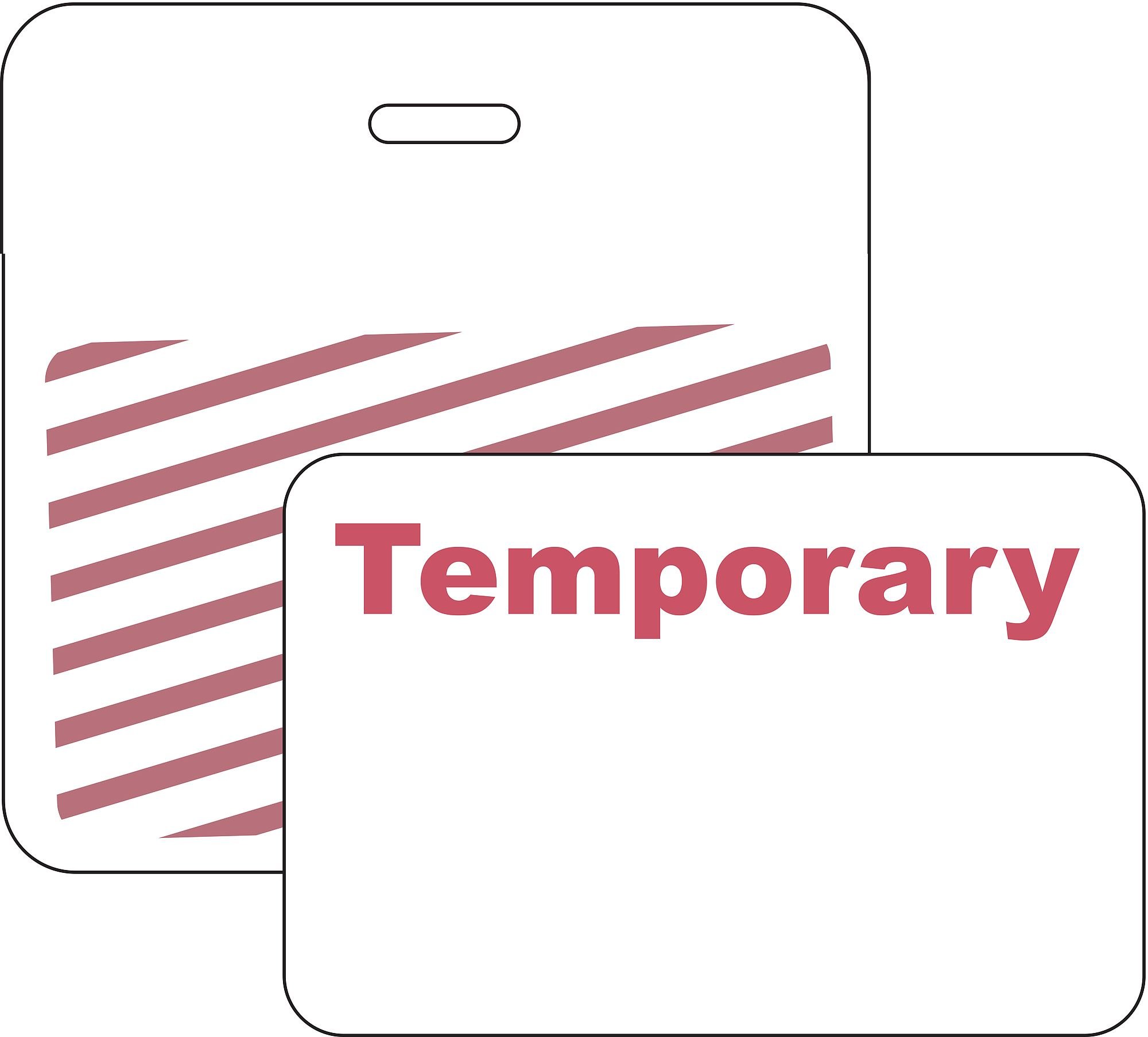 Brady 95667 SecurAlert Color Card Clip-on Badge - 3 x 3 Inches White Temporary Badges (Pack of 500) - Ideal for Events, Conferences & Employee Identification