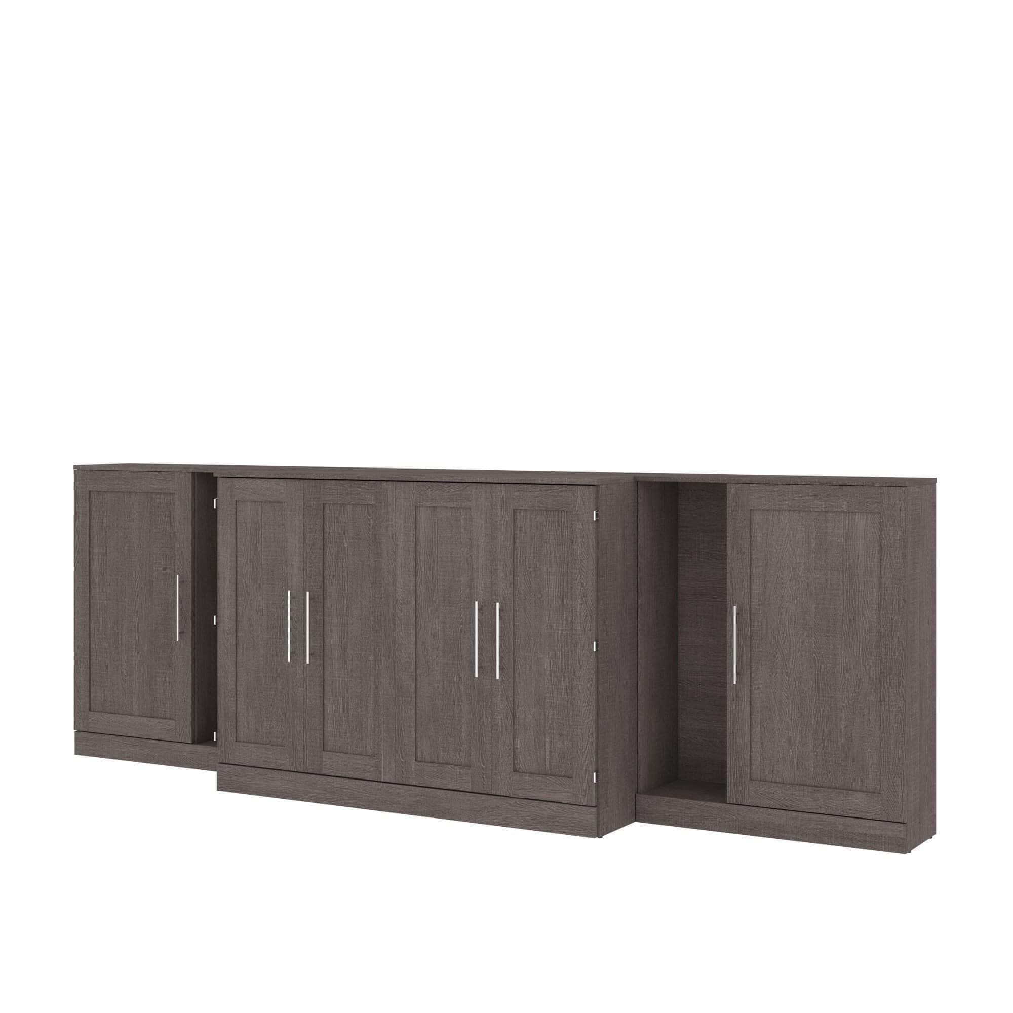 Pur Full Murphy Cabinet Bed with Mattress & 2x36