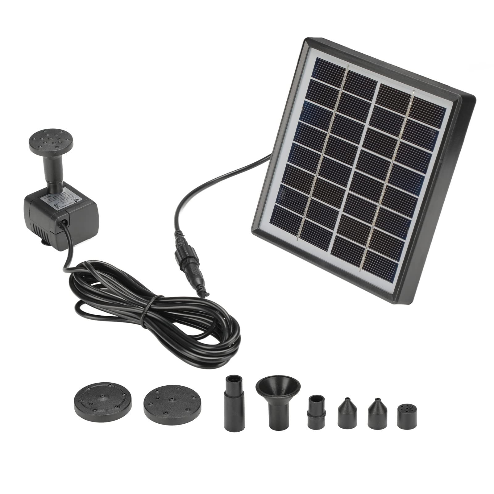 WESE 2W Solar Fountain Pump - Energy Saving, Easy Installation, High Efficiency Solar Powered Water Pump for Bird Baths, Garden Decor, and Outdoor Ponds | Perfect for Backyard, Patio, and Landscape Water Features