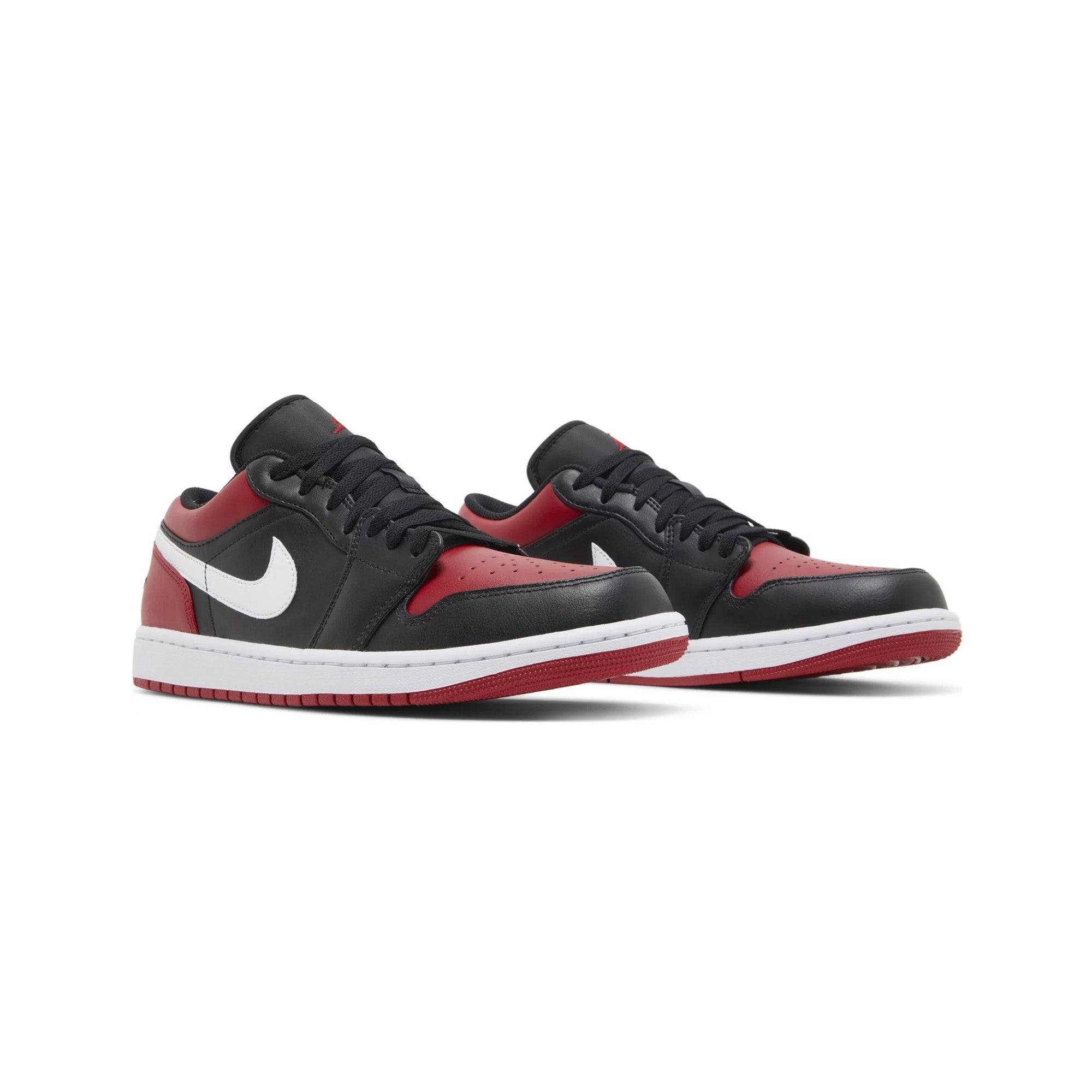Air Jordan 1 Low 'Alternate Bred Toe' Men's Basketball Shoes - Black/Red-White Sneakers for Casual Wear & Street Style