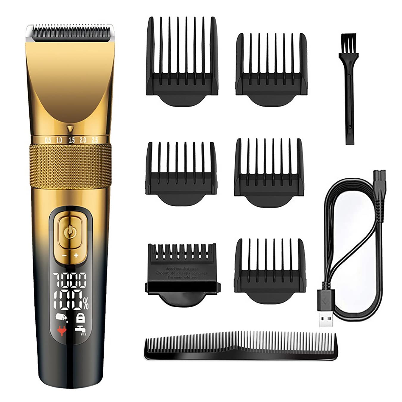 Professional Cordless Hair Clippers for Men - Rechargeable Barber Scissors & Beard Trimmer Kit, Electric Hair Cutting Machine for Home & Salon Use - Perfect for Styling, Grooming & Precision Haircuts
