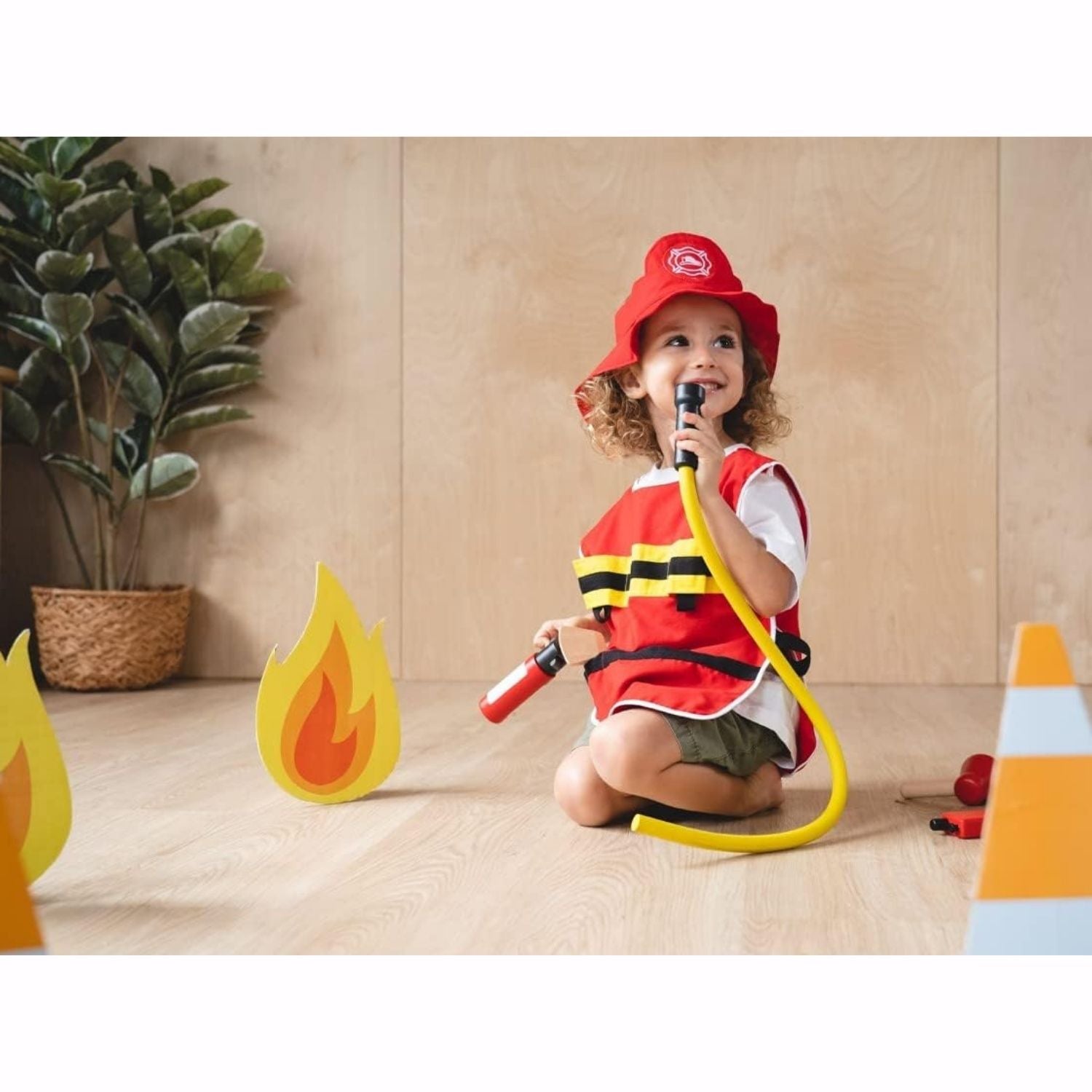Firefighter Play Set for Kids - Pretend Play Fireman Costume & Toy Accessories - Great for Role Play, Birthday Parties & Educational Fun