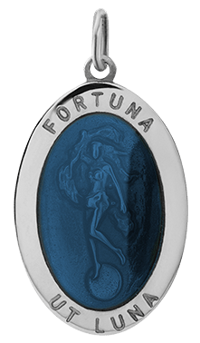 Fortuna Pendant with Blue Enamel - 925 Sterling Silver Necklace for Women | Perfect for Gifts, Everyday Wear & Special Occasions