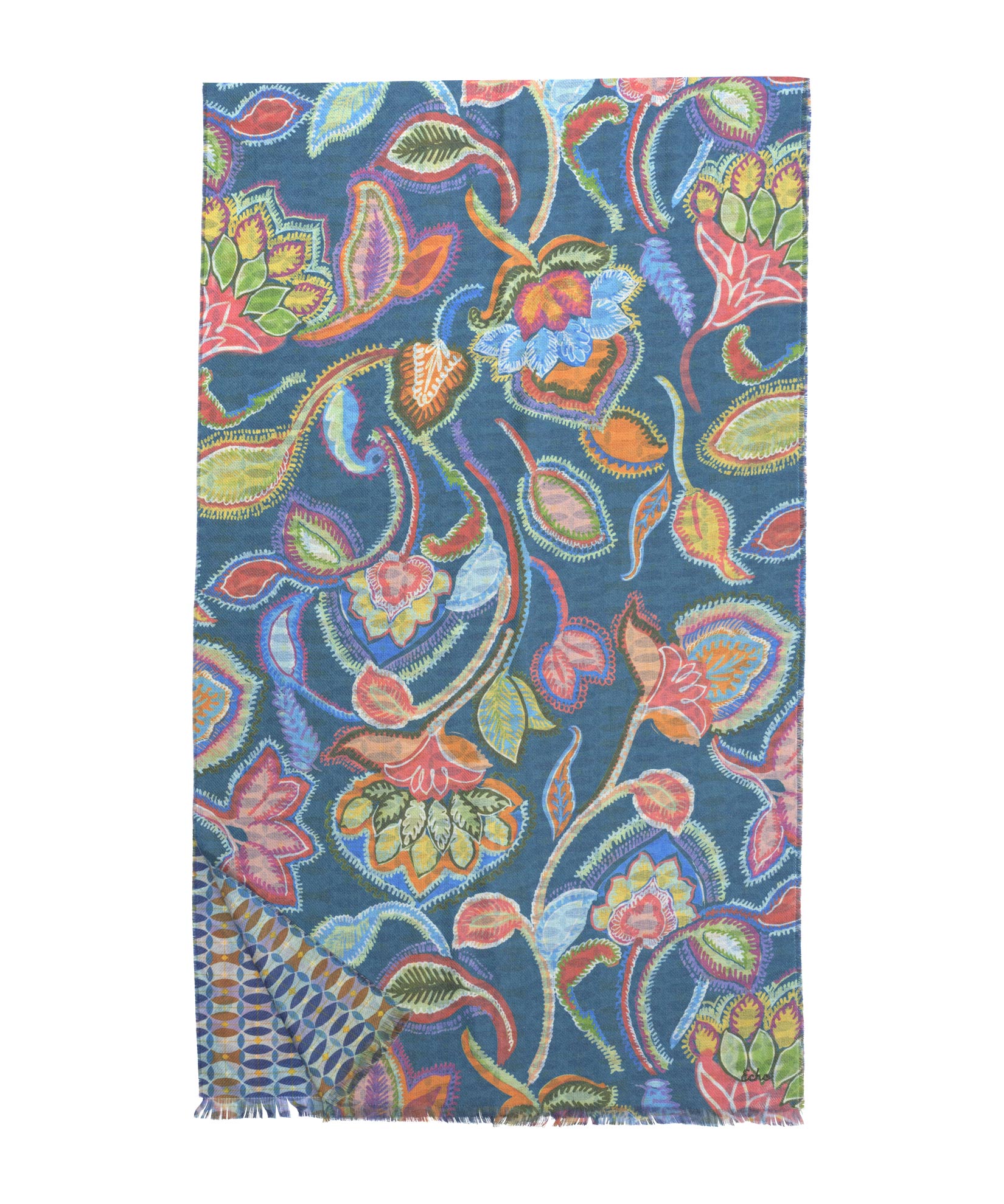 Hypnotic Garden Double Face Scarf - Soft & Stylish Winter Fashion Accessory for Women - Perfect for Office, Travel and Special Occasions