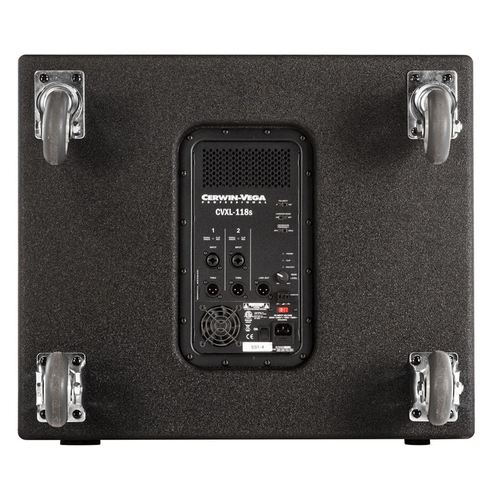 Cerwin Vega CVXL 118s 2000W High Power Active Subwoofer - Premium Bass for Home Theater, DJ Parties & Car Audio Systems