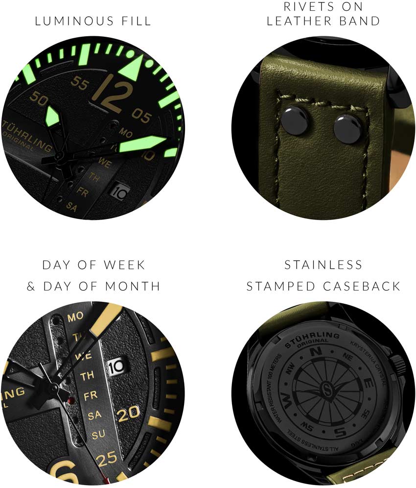 Aeronaut 3916 43mm Quartz Aviator Watch for Men - Stylish Pilot Chronograph for Aviation Enthusiasts & Everyday Wear