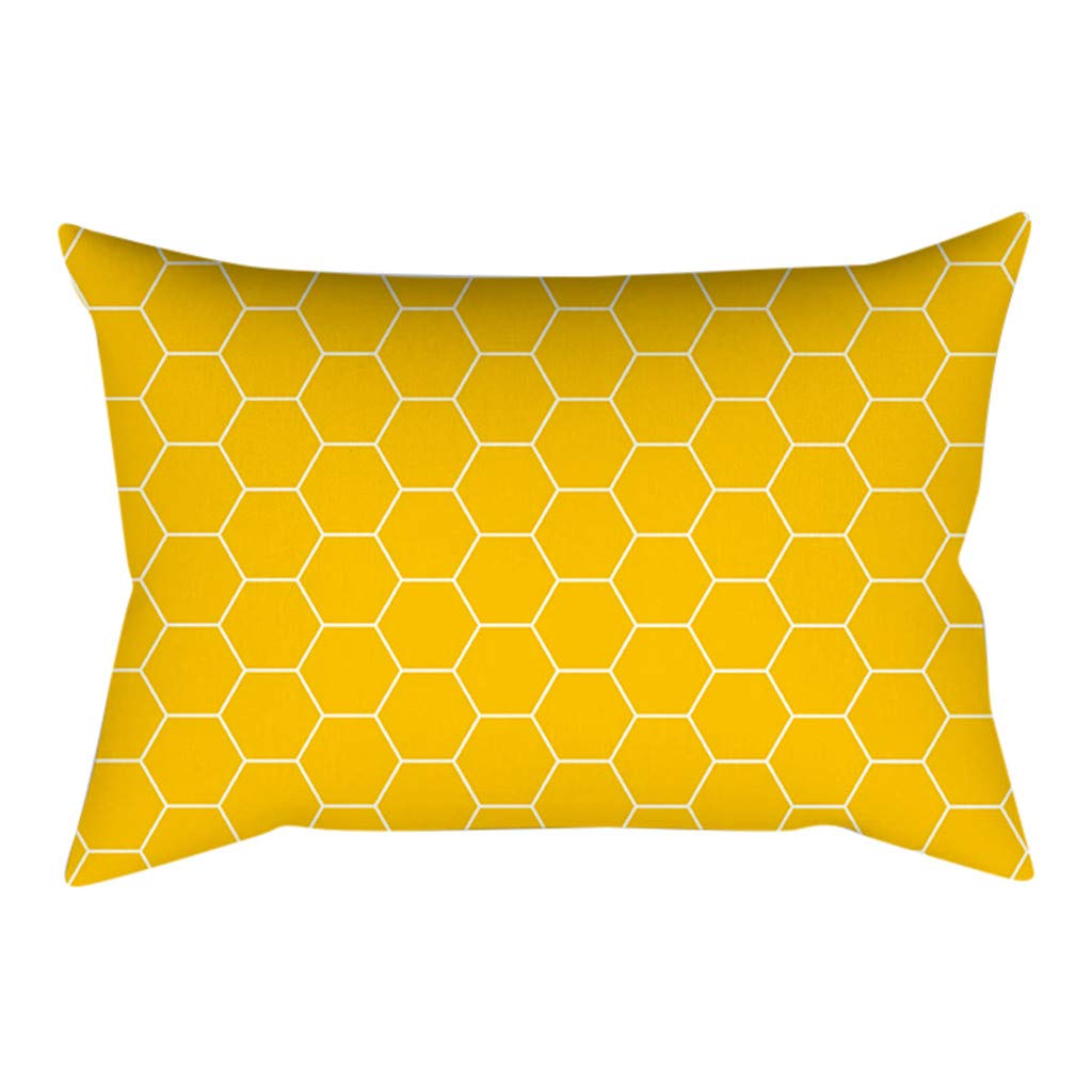 Pineapple Leaf Yellow Pillow Cover - Soft Throw Cushion Case for Sofa, Car, Waist Support - Home Decor Accent (One Size) | Perfect for Living Room, Bedroom & Travel