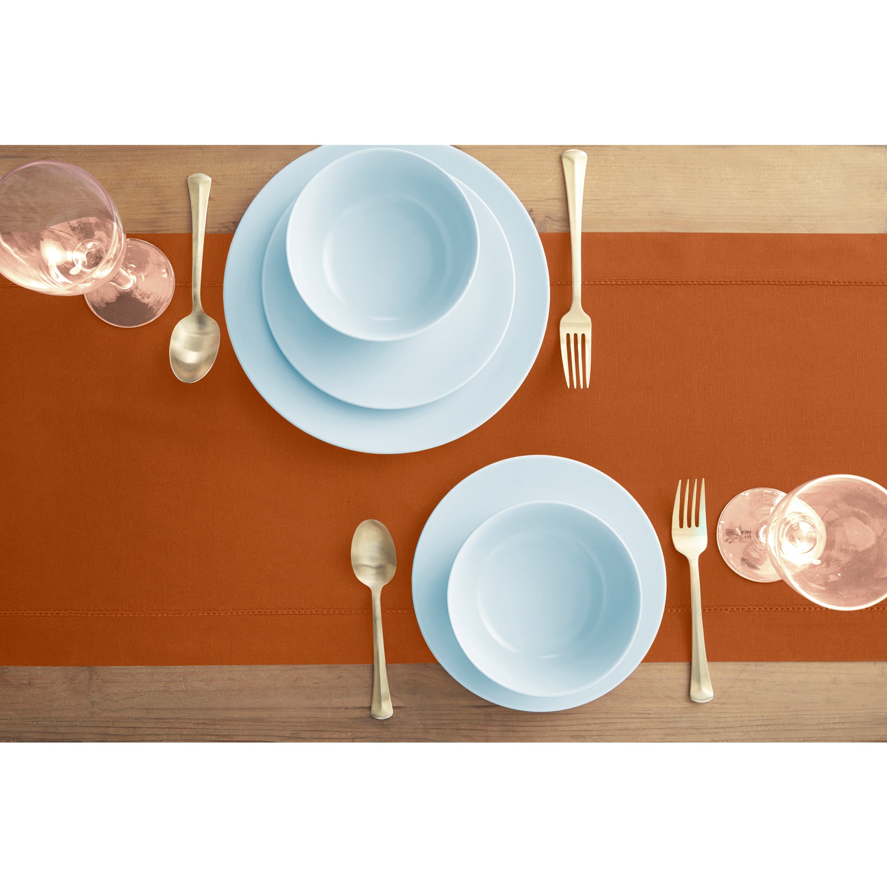 Premium Cotton Linen Hemstitch Table Runner - Elegant Dining Table Decor for Weddings, Parties & Home Decor - 60