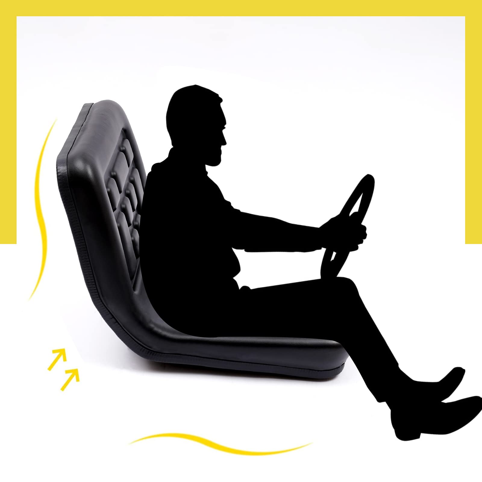 Gdrasuya10 Universal Tractor Seat - Adjustable Sliding Suspension Seat with PU Leather & Rails for Mowers & Tractors | Perfect for Farming, Landscaping & Agricultural Equipment