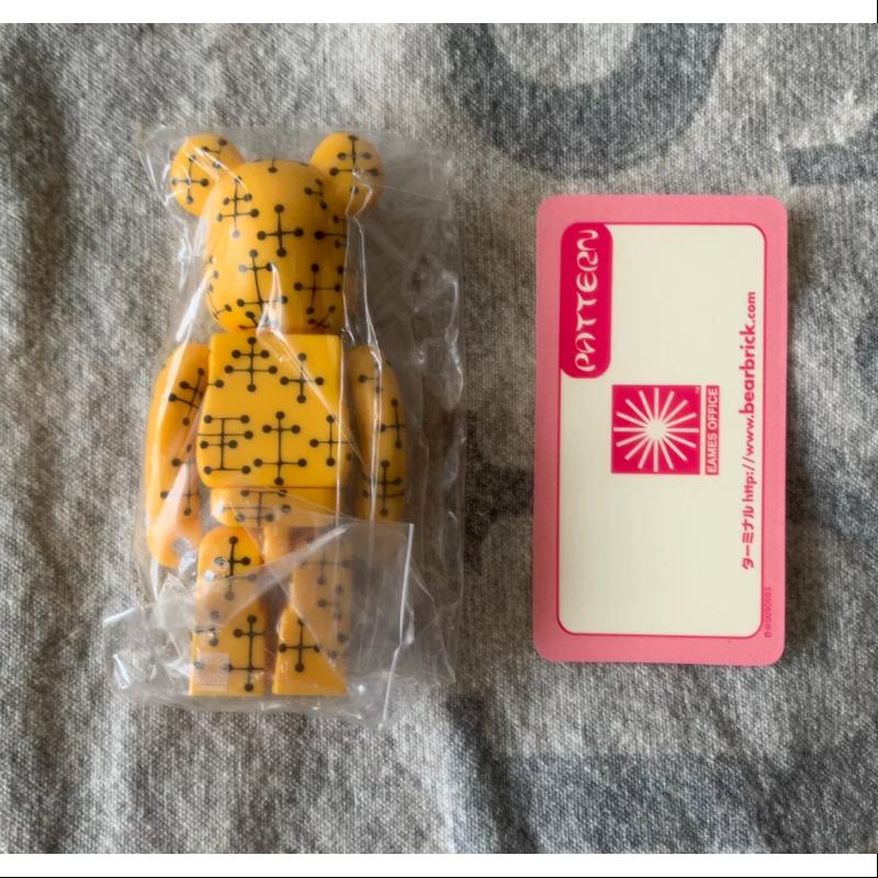 Bearbrick Series 9 Eames Acupuncture Yellow 100% Collectible Art Toy - Perfect for Home Display, Office Decor & Anime Collections