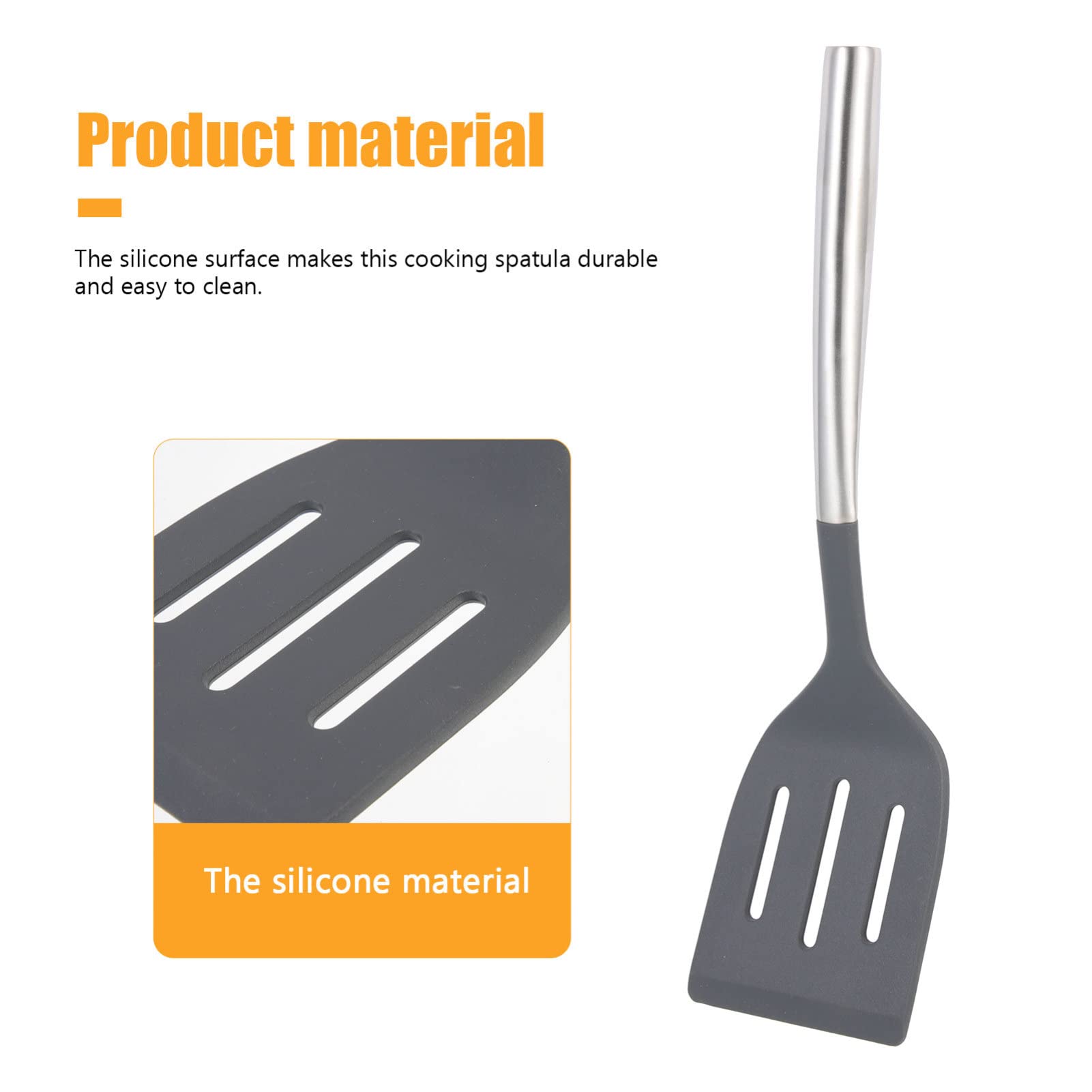 2-Pack Silicone Spatula Set with Stainless Steel Handle - Heat-Resistant Kitchen Utensil for Cooking, Frying, Baking - Perfect for Non-Stick Pans, Woks & Everyday Kitchen Use