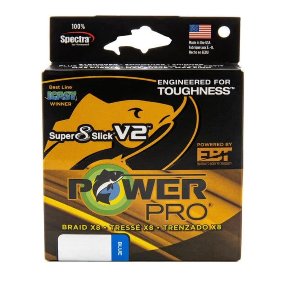 POWER PRO Super8Slick V2 Moss Green Braided Fishing Line - High Performance Saltwater & Freshwater Fishing Line for Bass, Trout & Saltwater Game Fish