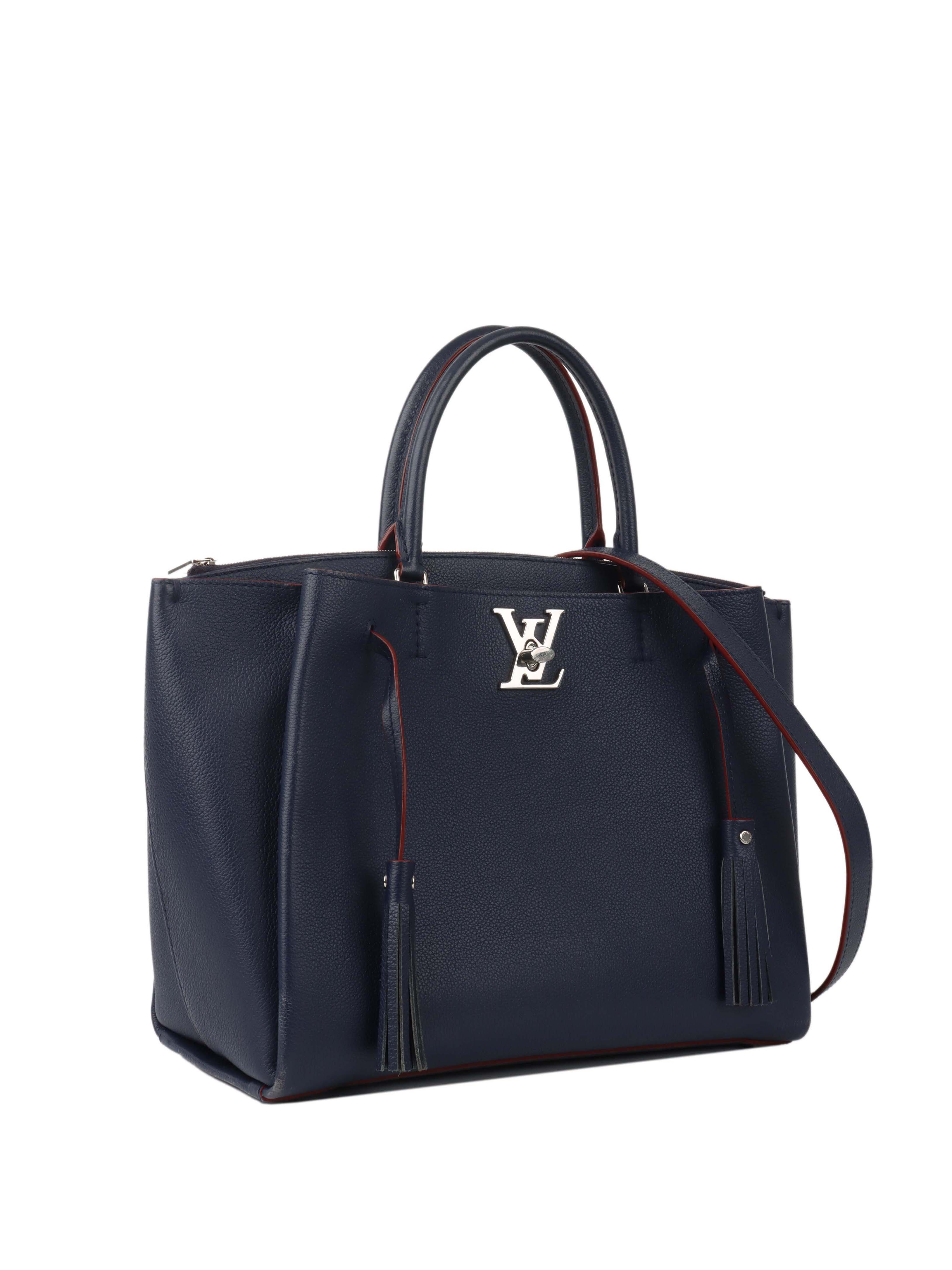 Authentic Louis Vuitton Locke Navy Crossbody Bag - Luxury Designer Handbag for Women | Perfect for Travel, Work & Evening Events