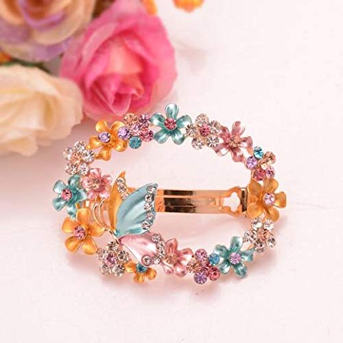 Vintage Butterfly Hair Pin - Rhinestone Enamel Hair Clip for Women | Wedding & Party Accessories
