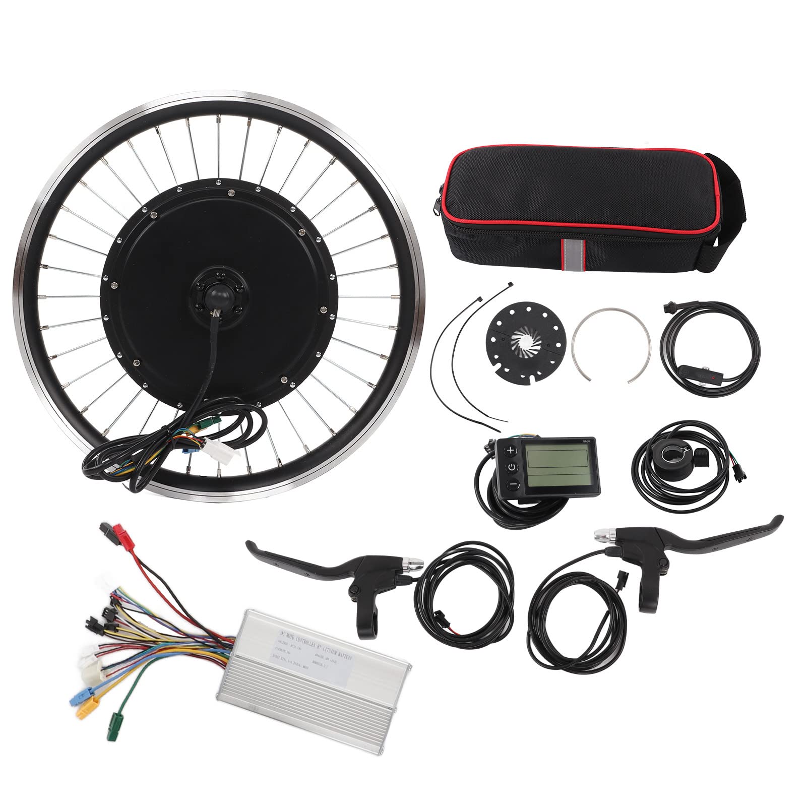 48V 1000W 20 Inch Electric Bike Conversion Kit - Front Wheel E-Bike Motor Kit with LCD S866 Display, Brushless Gearless Hub Motor for Commuting, Off-Road & Urban Cycling