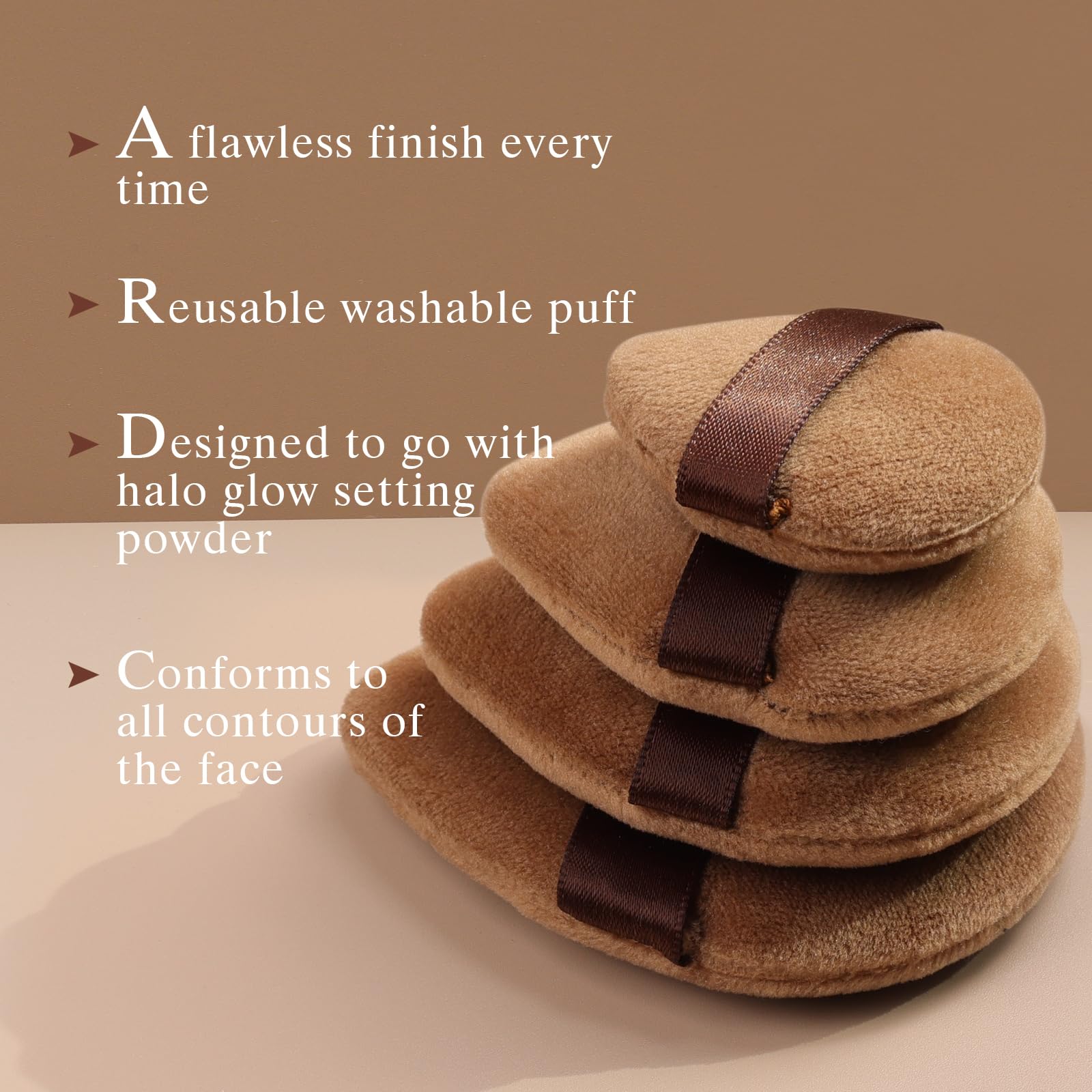 **Triangle Powder Puff for Face - Soft Beauty Blender Sponge with Halo Glow, Perfect for Flawless Makeup Application - Ideal for Liquid, Powder & Cream Foundation**