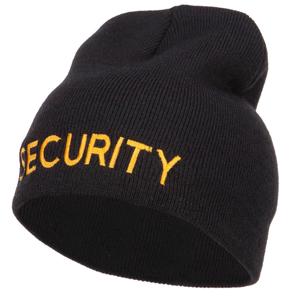 Security Embroidered Short Beanie for Men & Women - Soft Winter Skull Cap with Custom Logo - Perfect for Outdoor Activities, Sports & Casual Wear | e4Hats.com