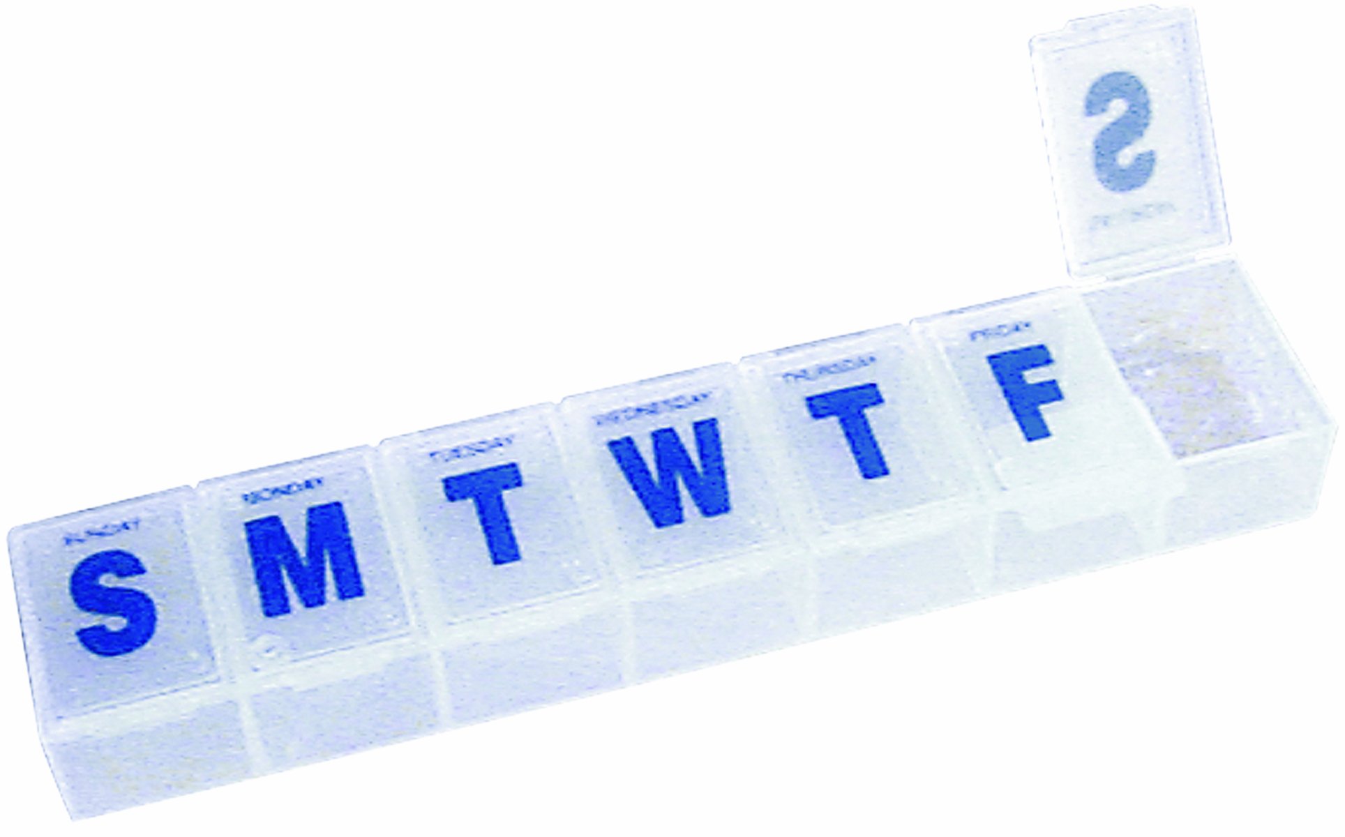 Fabrication Enterprises Jumbo Pill Organizer - 7-Day Large Capacity Medication Box with AM/PM Compartments | Perfect for Vitamins, Supplements & Daily Medicine Storage
