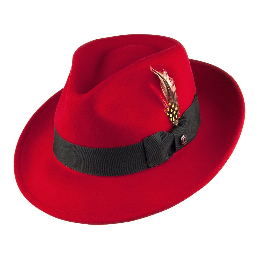 Jaxon Hats Pachuco C-Crown Crushable Fedora Hat for Men - Vintage Style Wool Blend Dress Hat - Perfect for Weddings, Parties & Casual Outfits