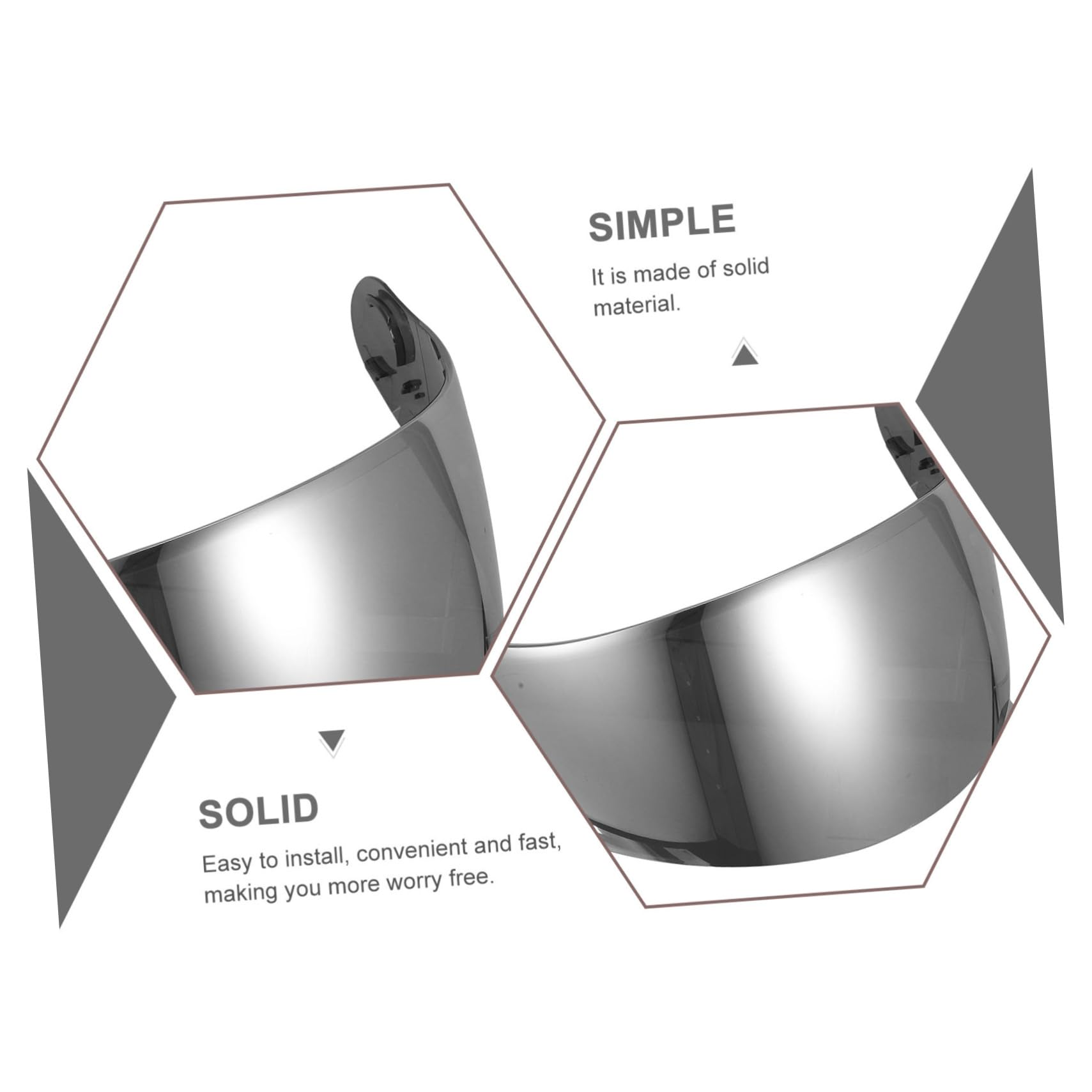 Windproof Motorcycle Helmet Visor - Durable Lens for Riding Protection