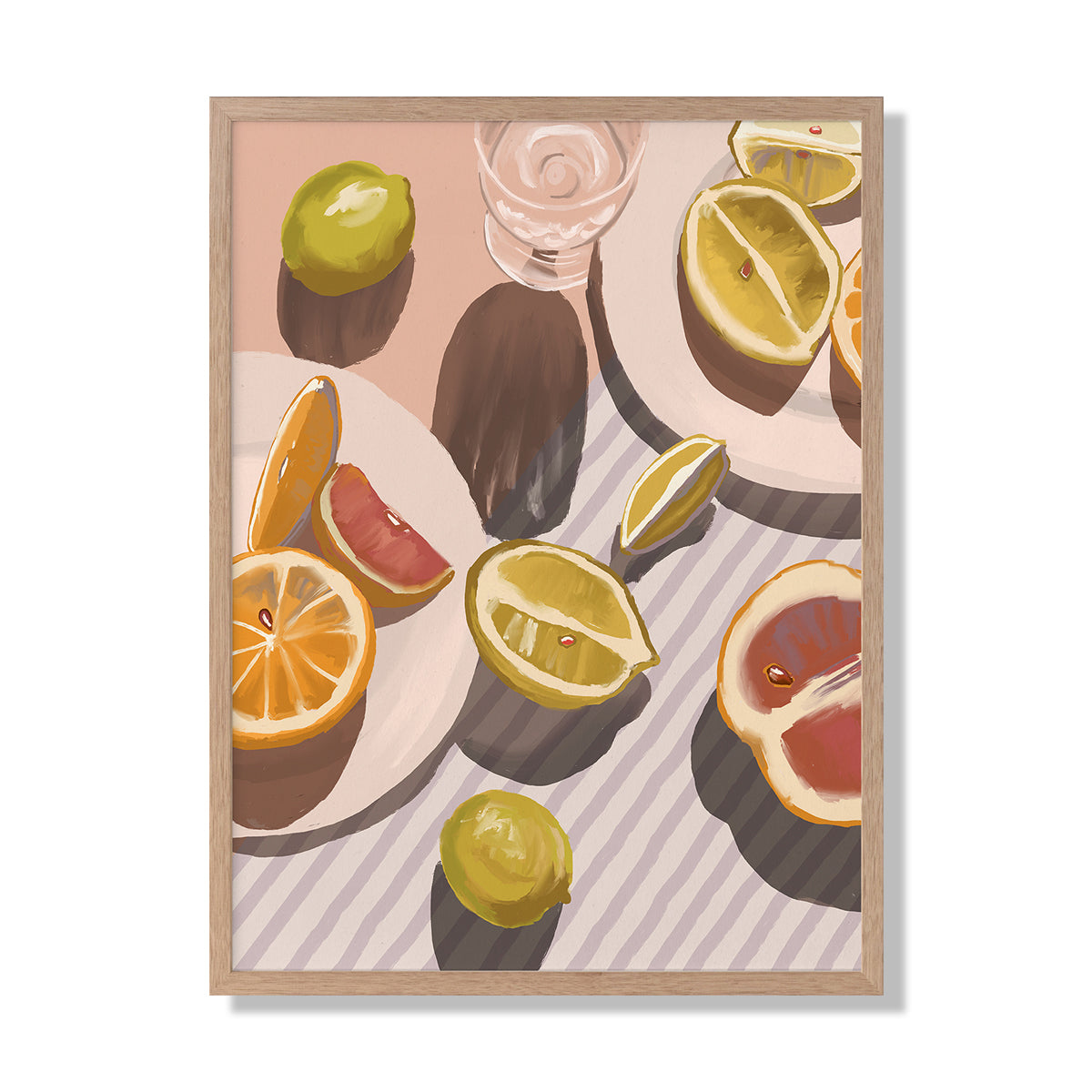 Citrus Fusion Portrait Art Print - Vibrant Fruit Wall Decor for Kitchen, Dining Room & Office - Perfect for Home & Gifts