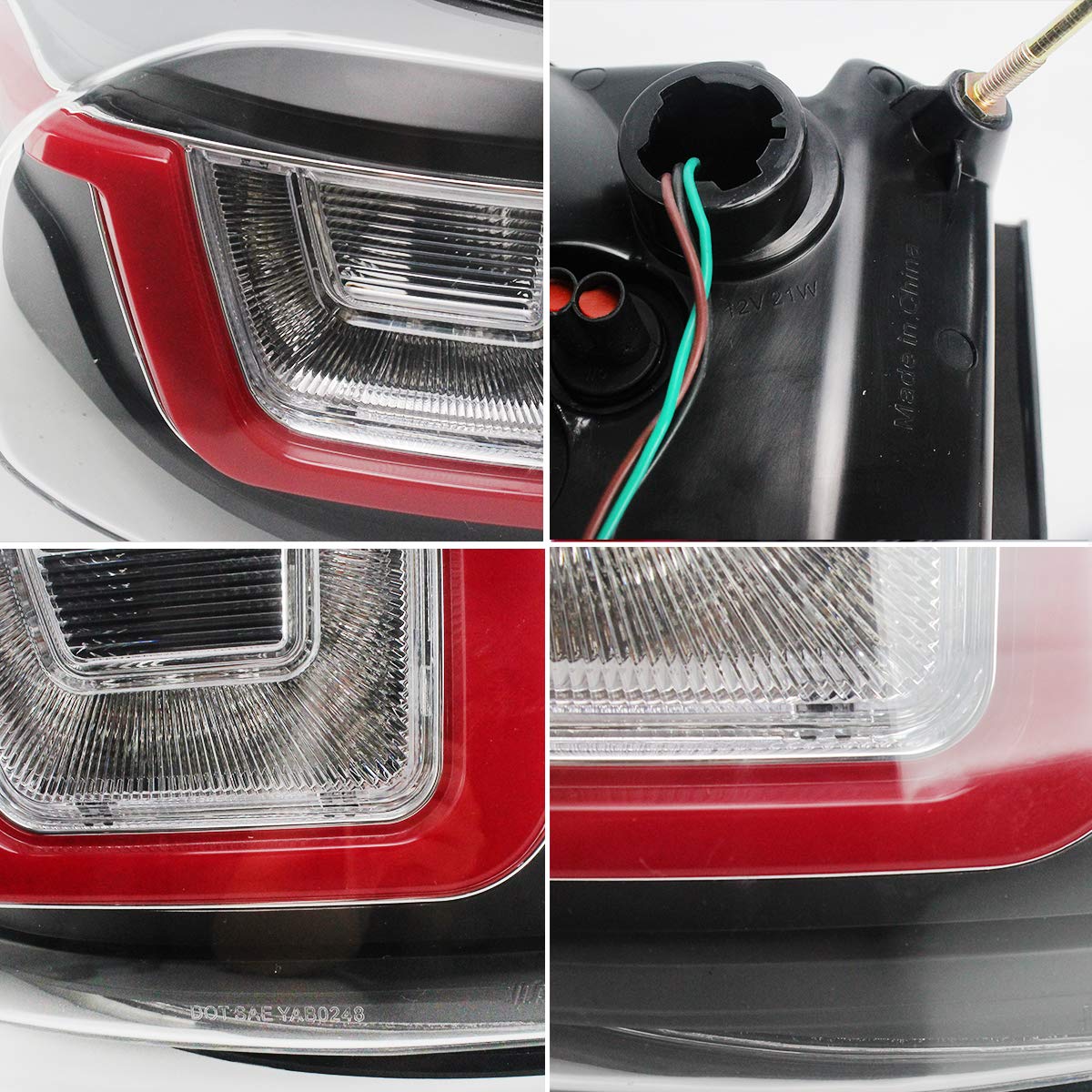VLAND LED Tail Lights for Toyota FJ Cruiser 2007-2022 - Plug & Play Replacement Rear Lamps Assembly (Driver & Passenger Side) - Enhance Night Visibility & Style for Off-Road Adventures