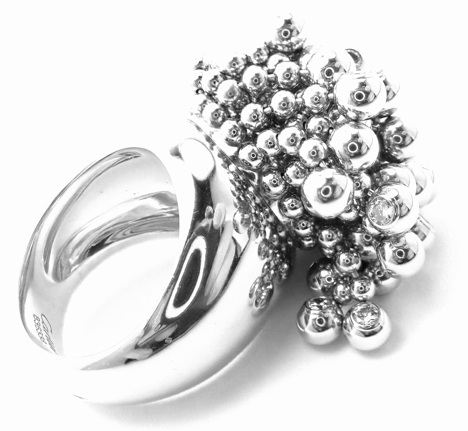 Authentic Cartier Perruque Paris Nouvelle Vague 18k Gold Diamond Ring - Luxury Jewelry for Women, Perfect for Weddings, Anniversaries & Special Occasions