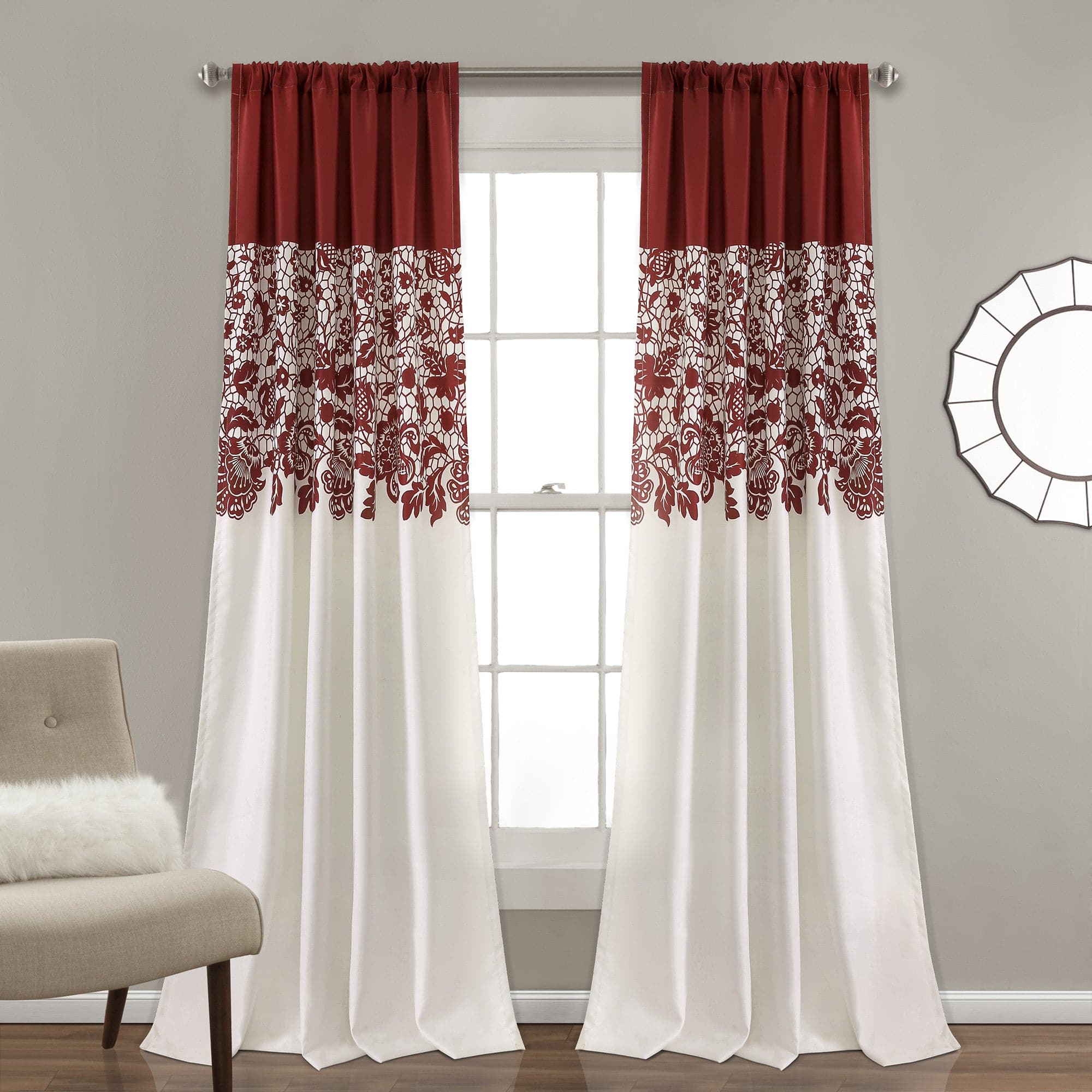 Blackout Curtains for Living Room & Bedroom - Estate Garden Print Window Drapes with Room Darkening & Thermal Insulation - Perfect for Home Decor, Privacy & Light Control
