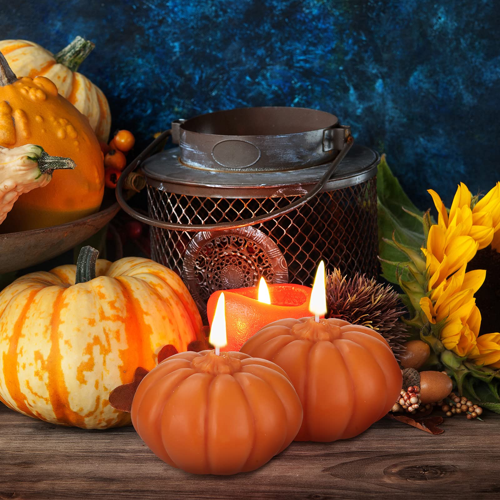 Pumpkin Scented Candles for Thanksgiving & Halloween Decor - Home, Kitchen, Party