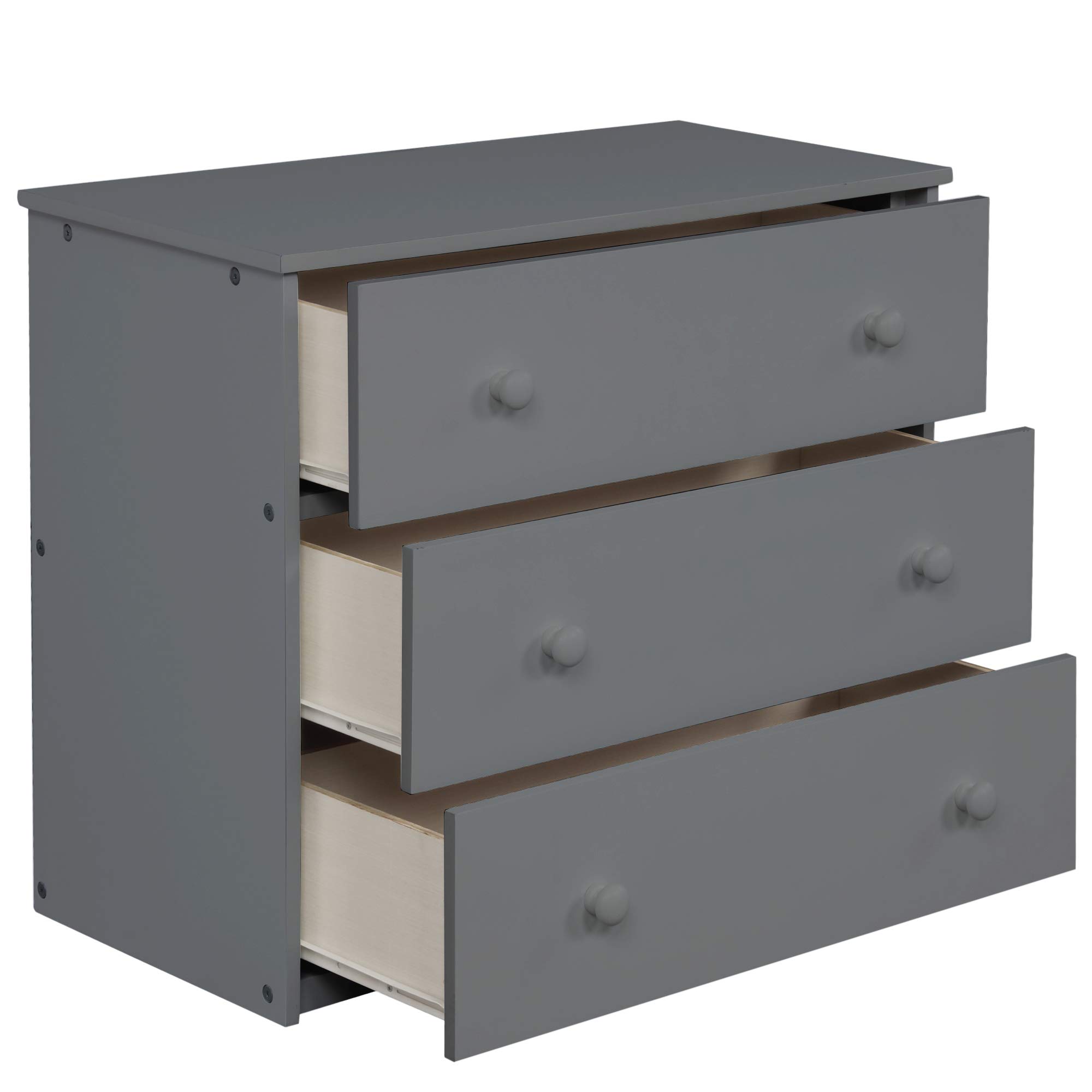 Wooden Twin Loft Bed with Bookshelf, Cabinet & Rolling Desk - Low Study Loft Bed for Kids & Teens (Gray) - Perfect for Small Bedrooms, Dorm Rooms & Space-Saving Kids' Rooms