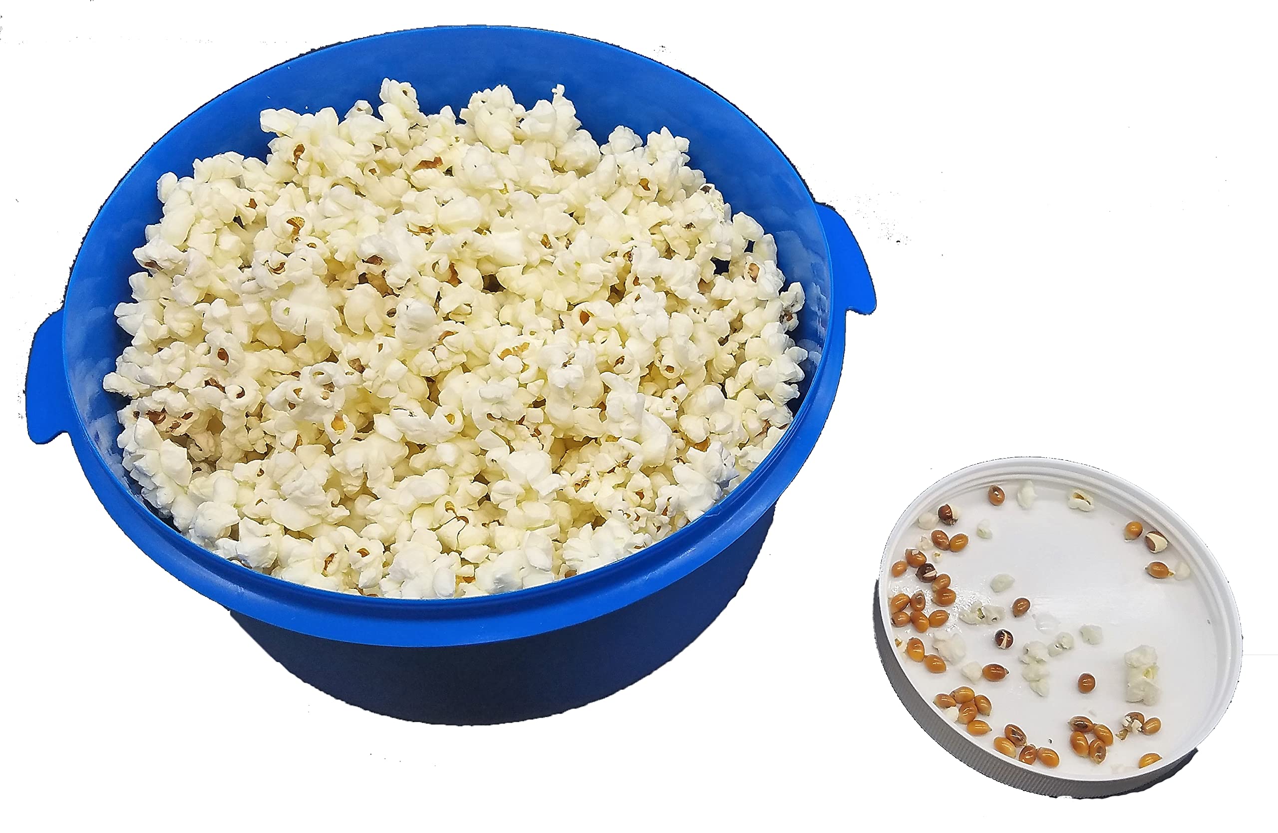 Kernel Catcher Popcorn Bowl - Dentist-Designed Microwave & Dishwasher Safe Snack Bowl Made from Recycled Materials (Blue) - Perfect for Movie Nights, Parties & Healthy Snacking