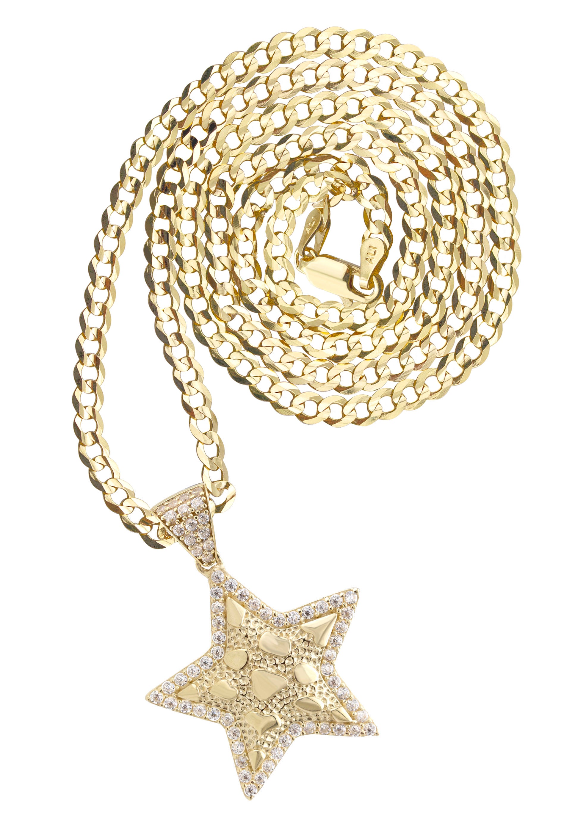 10K Yellow Gold Star Nugget Necklace - 9.2 Grams Dainty Minimalist Jewelry for Women | Perfect for Everyday Wear, Gifts & Special Occasions
