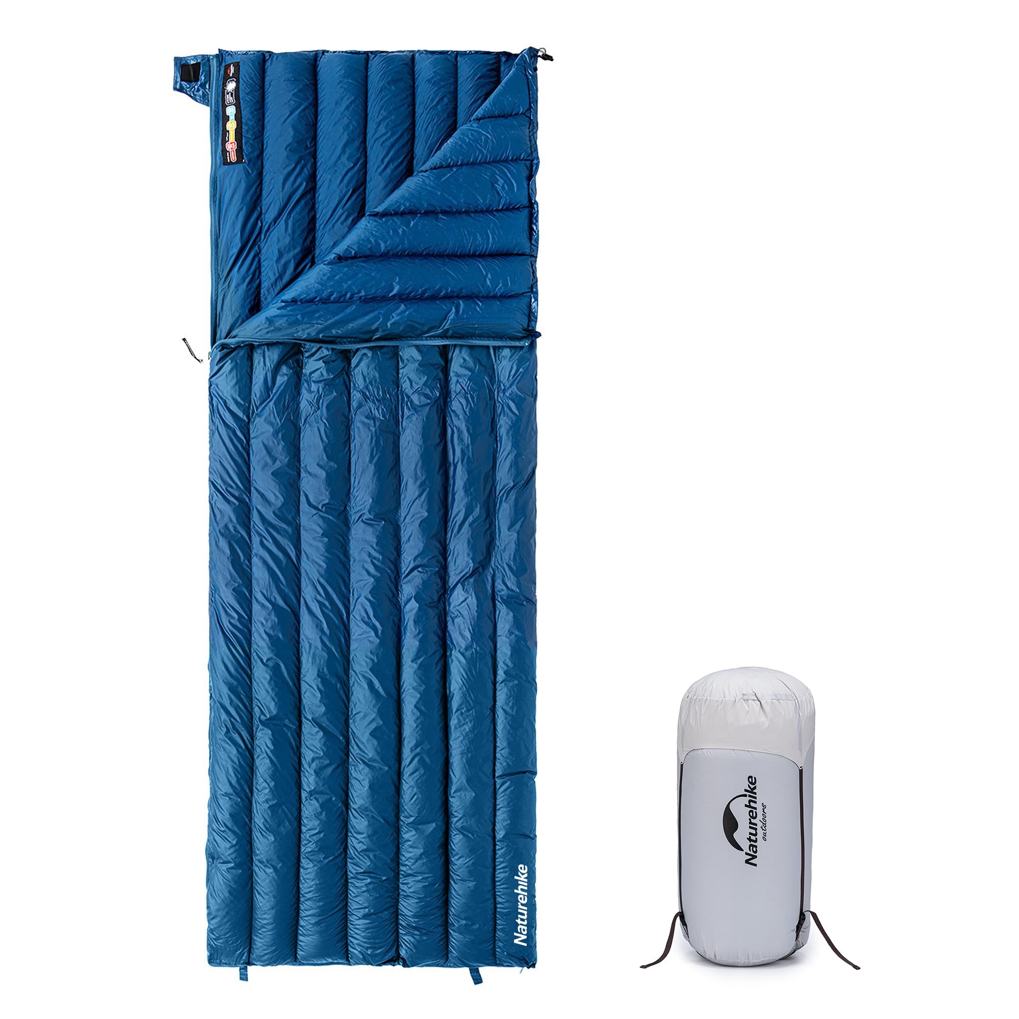 Naturehike Ultralight 650FP/750FP Down Sleeping Bag - Compact & Compressible Rectangular Envelope Design for Hiking, Backpacking & Camping - Includes Carry Bag for Easy Transport