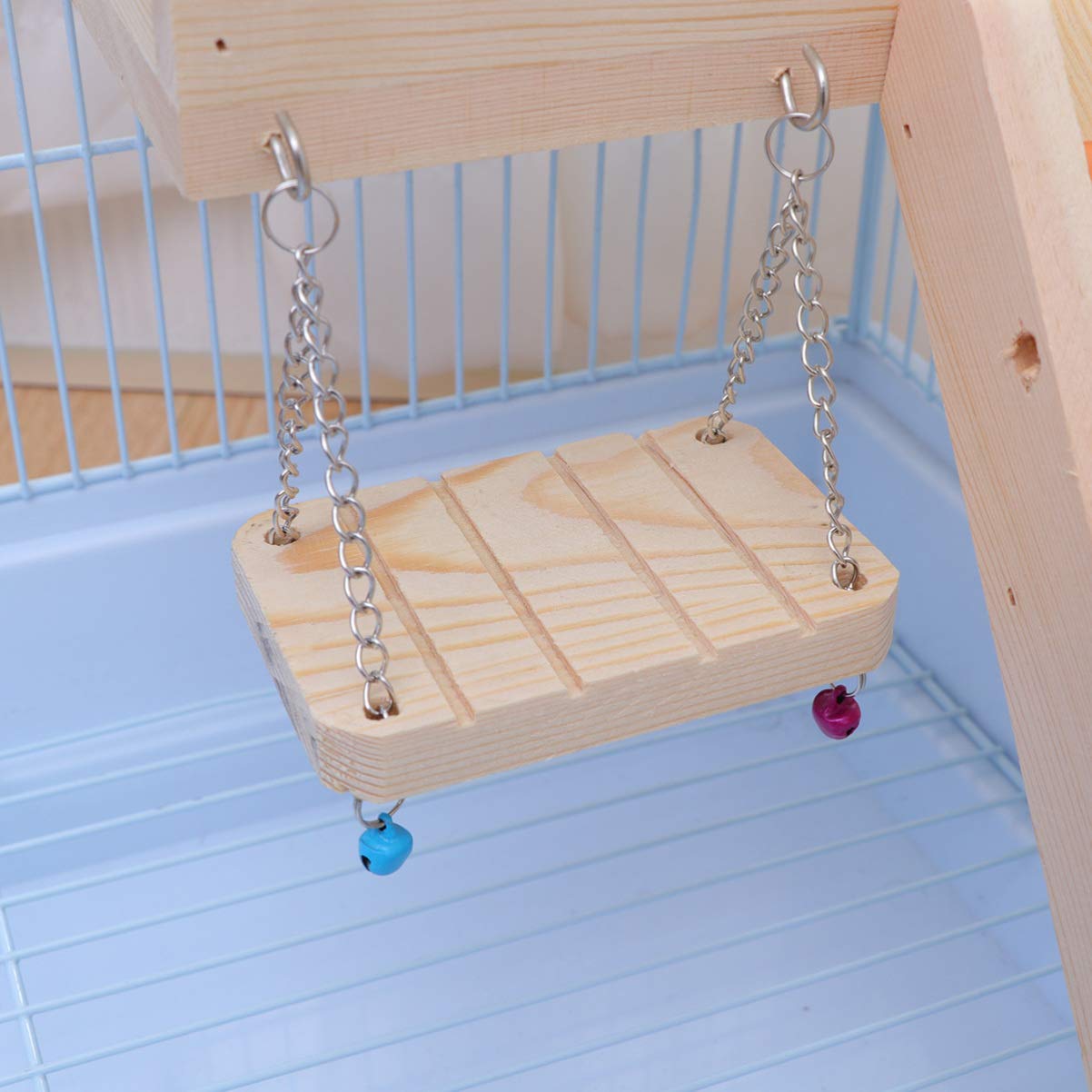 Balacoo 1 Set Parrot Toys - Chewable Swing, Ladder & Play Set for Birds - Durable Pet Accessories for Parakeets, Cockatiels & Small Birds - Perfect for Cage Enrichment & Playtime