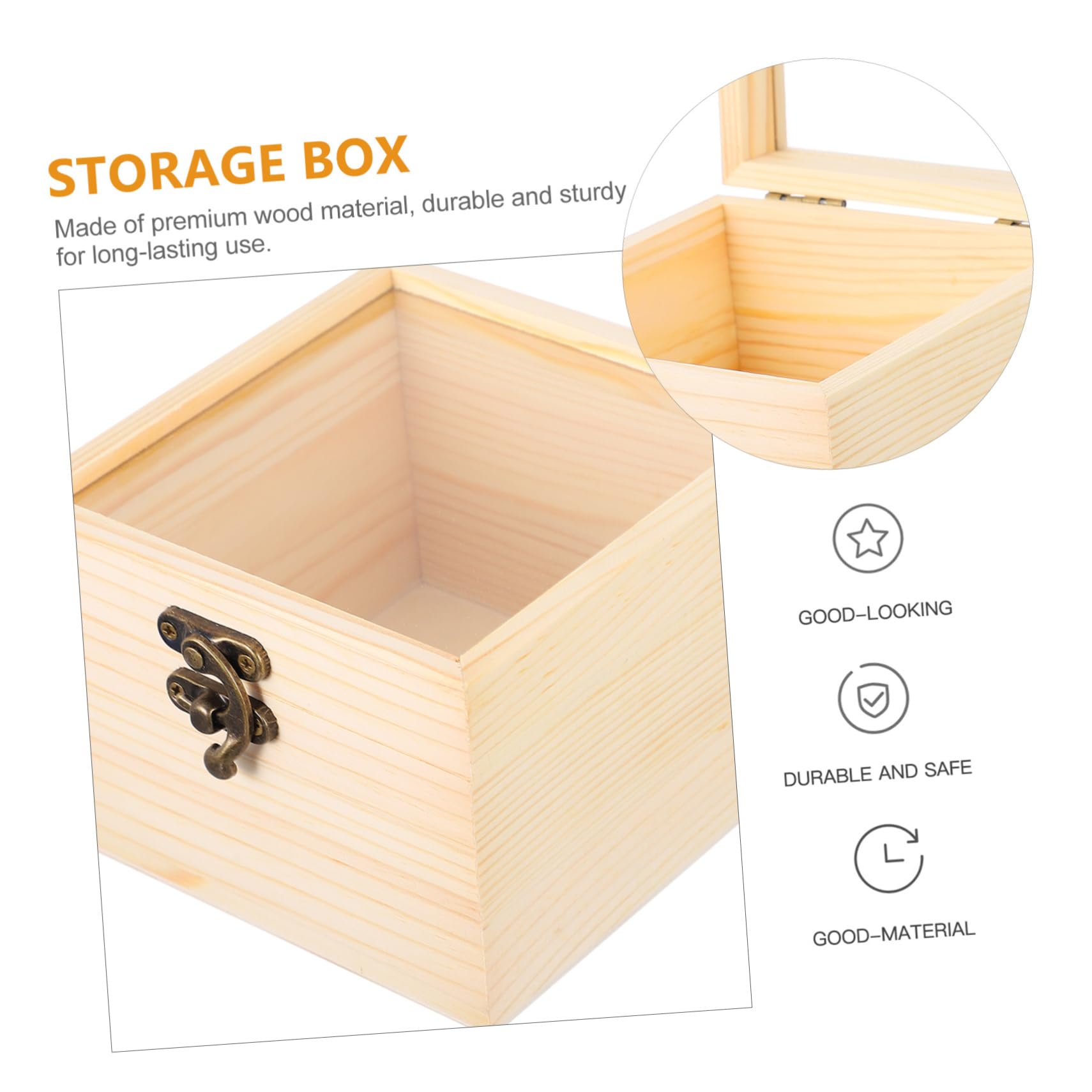 Elegant Wooden Keepsake Box 15x15x10cm - Jewelry Storage, Tea Organizer, Cosmetic Holder - Perfect for Wedding Gifts, Party Favors & Home Decor