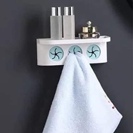 JAGDIV Self-Adhesive Towel Holder Rack - Waterproof Bathroom & Kitchen Storage Organizer with Magic Sticker - Perfect for Hanging Towels, Robes & Utensils in Showers, Sinks & Countertops
