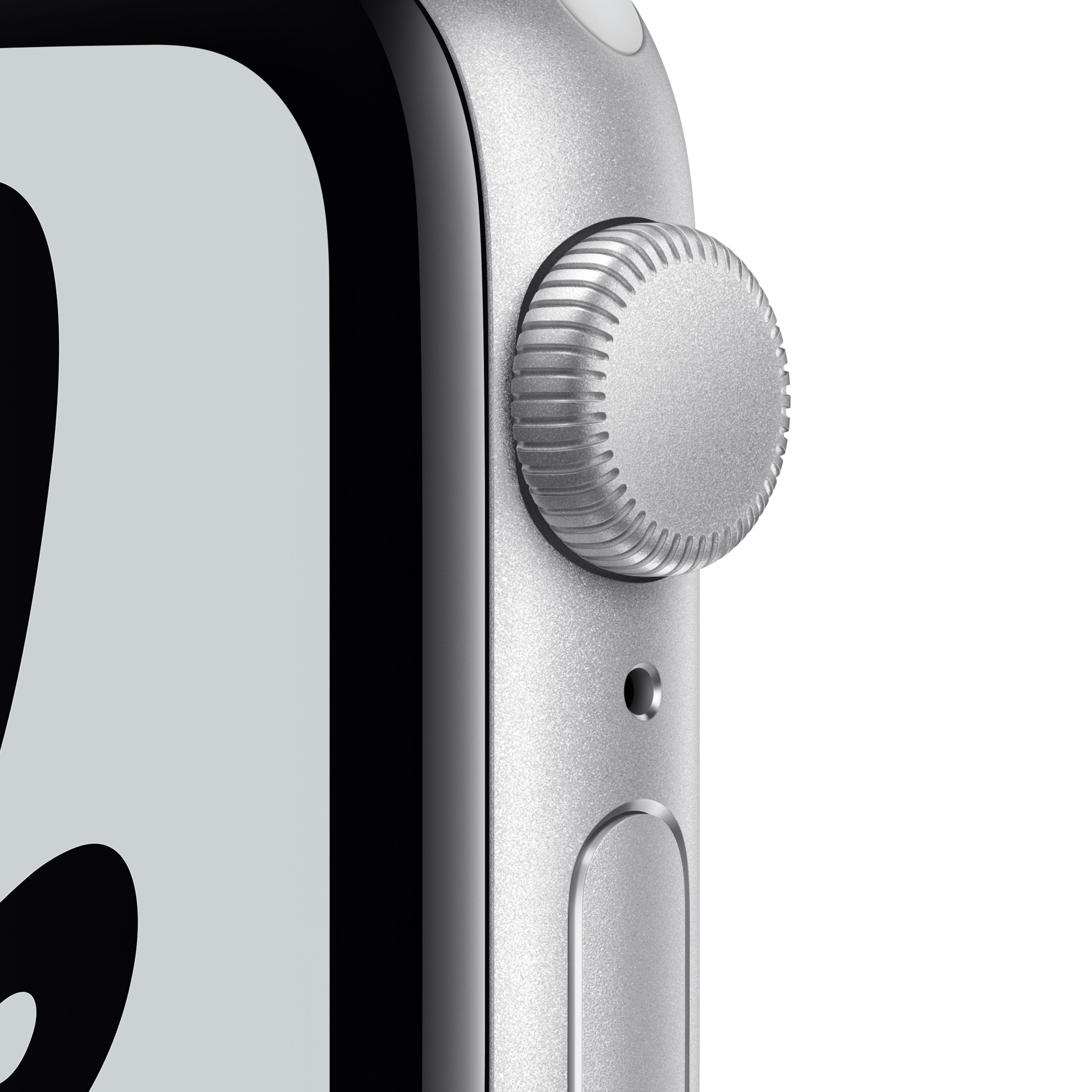 Apple Watch Nike SE (GPS) 40mm Silver Aluminum Case with Platinum/Black Nike Sport Band - Perfect for Running, Workouts & Daily Fitness Tracking