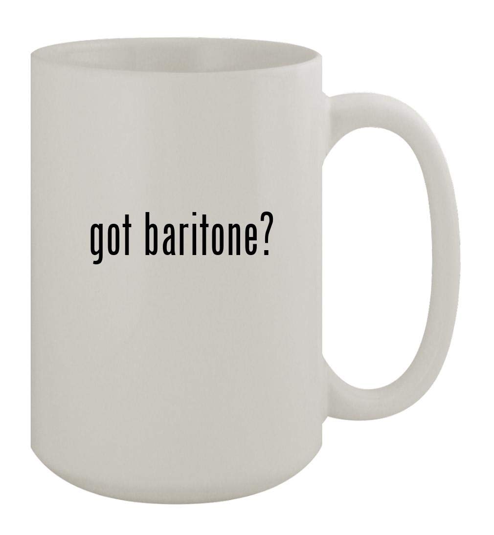 15oz Ceramic White Coffee Mug - Perfect for Baritone Singers & Hot Beverages - Ideal for Home, Office & Music Studio Use