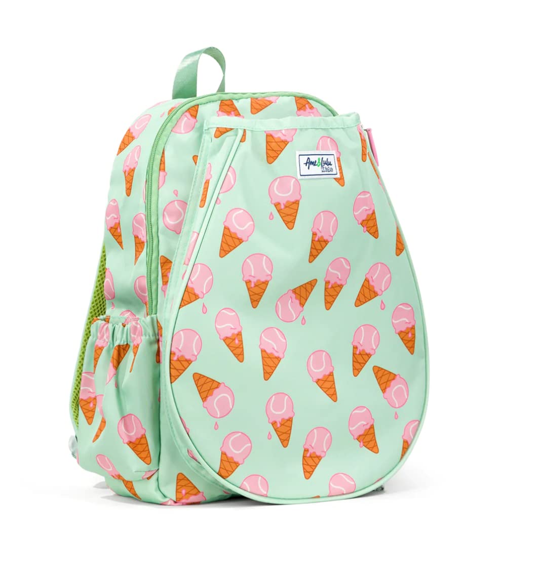 Ame & Lulu Little Love Tennis Backpack for Kids - Cute Pink Sports Bag for Girls, School Backpack with Insulated Lunch Box Pocket - Perfect for Tennis Practice, School, and Travel