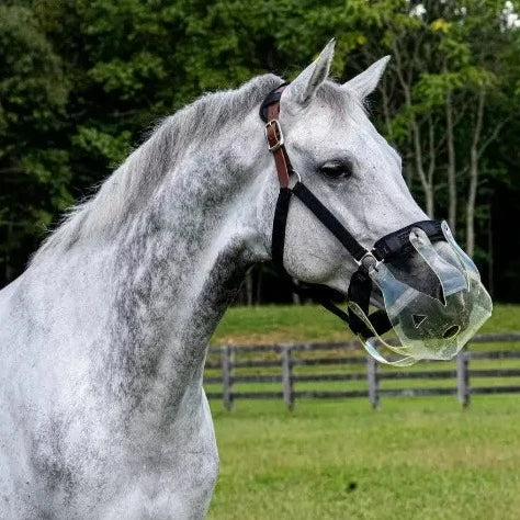 Thin Line Grazing Muzzle for Horses - Breathable Grazing Control Mask with Adjustable Strap - Perfect for Pasture, Training & Weight Management