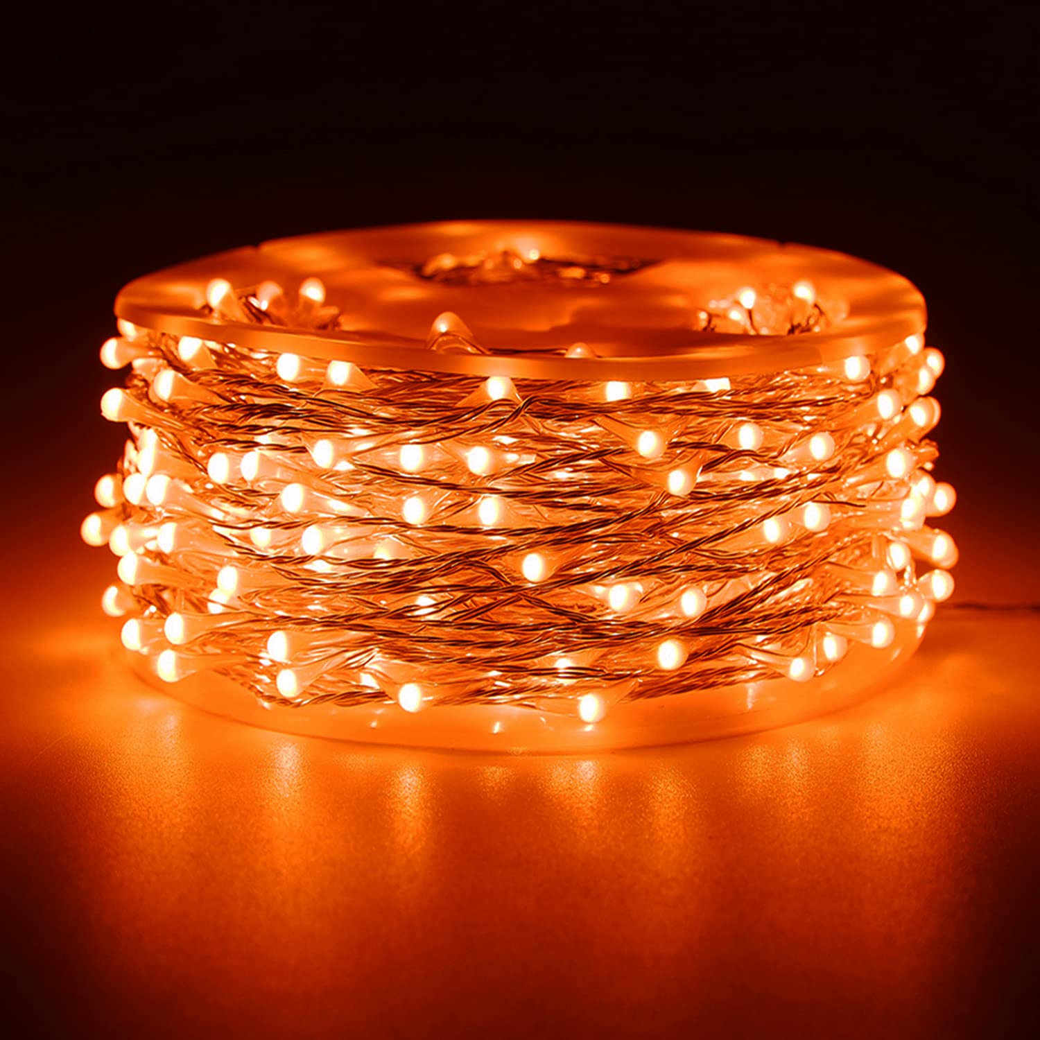 RUICHEN 99 Ft 300 LED Dimmable Fairy String Lights with Remote - Waterproof Silver Wire Plug-in Twinkle Lights for Indoor & Outdoor Use | Perfect for Bedroom, Patio, Yard Decor, Christmas, Halloween, Party & Wedding Lighting