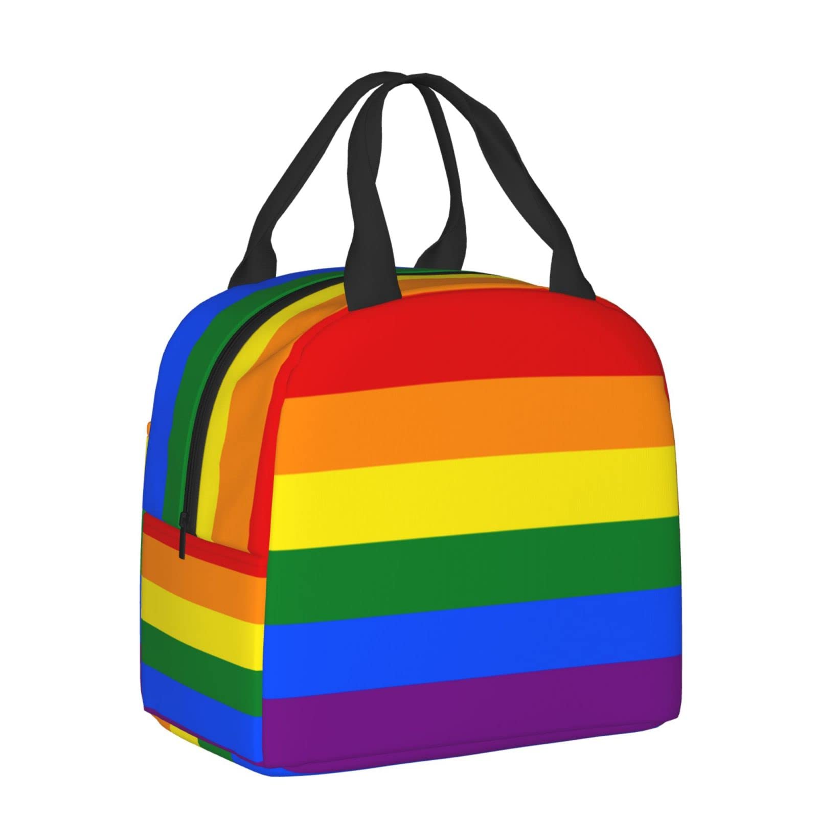 Rainbow Insulated Lunch Box for Kids - Reusable Thermal Lunch Bag for Boys & Girls, Perfect for School, Camping, Hiking, Picnic, Beach & Travel - Ideal for Keeping Meals Fresh All Day