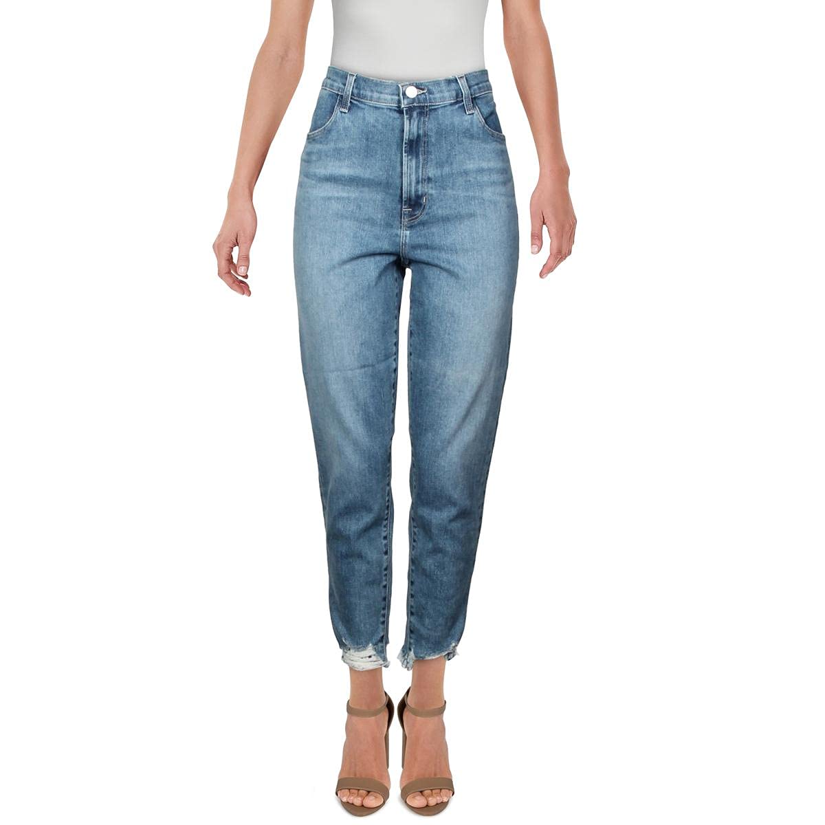 J Brand Women's Alana Medium Wash Skinny Jeans - High Waisted Stretch Denim Pants for Casual Wear & Night Out